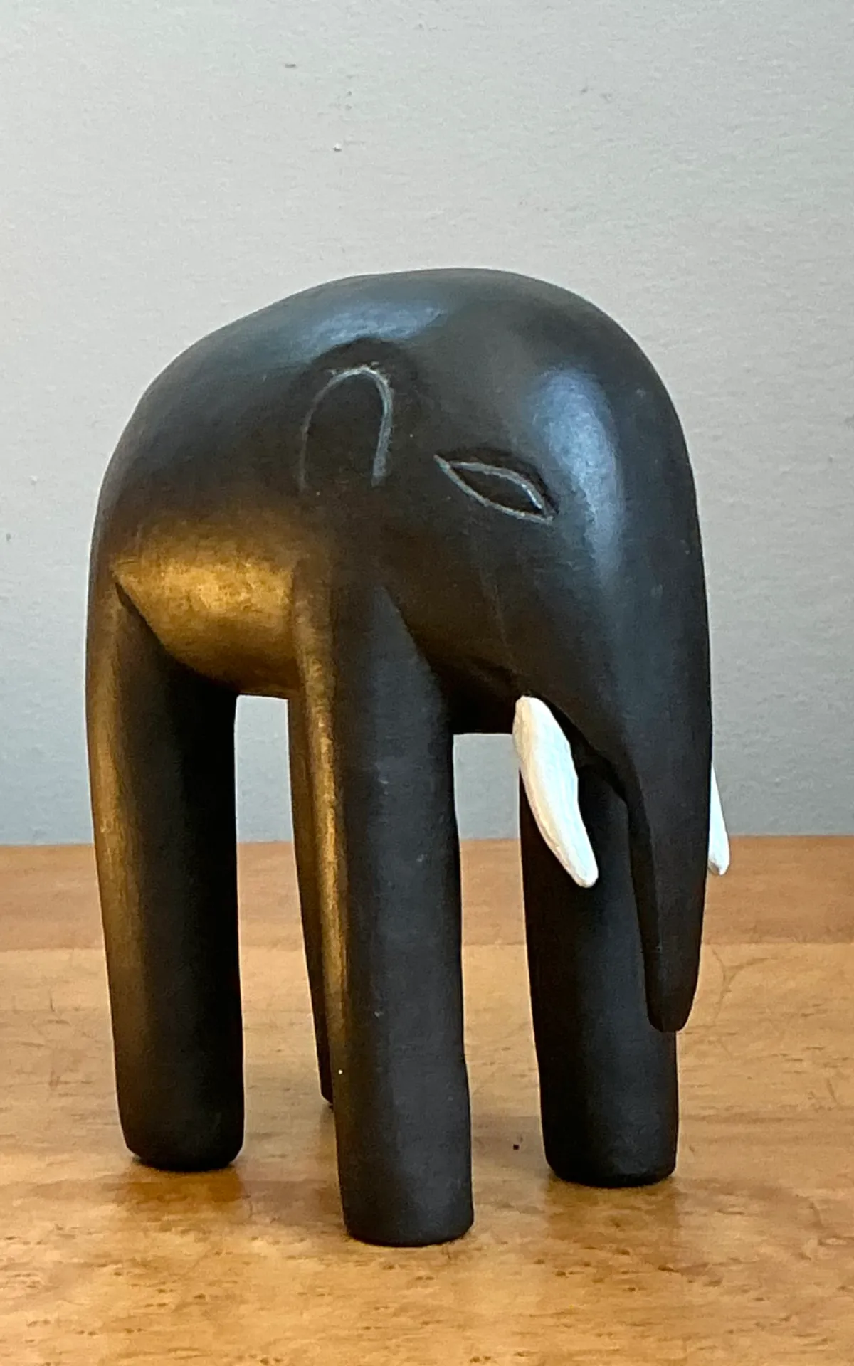 Vintage Wooden Elephant Figurine — additional photo 7