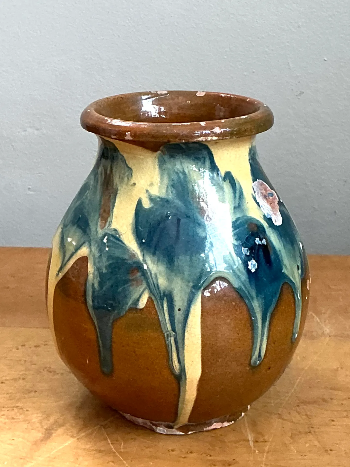 Vintage Drip Glaze Ceramic Vase — additional photo 5