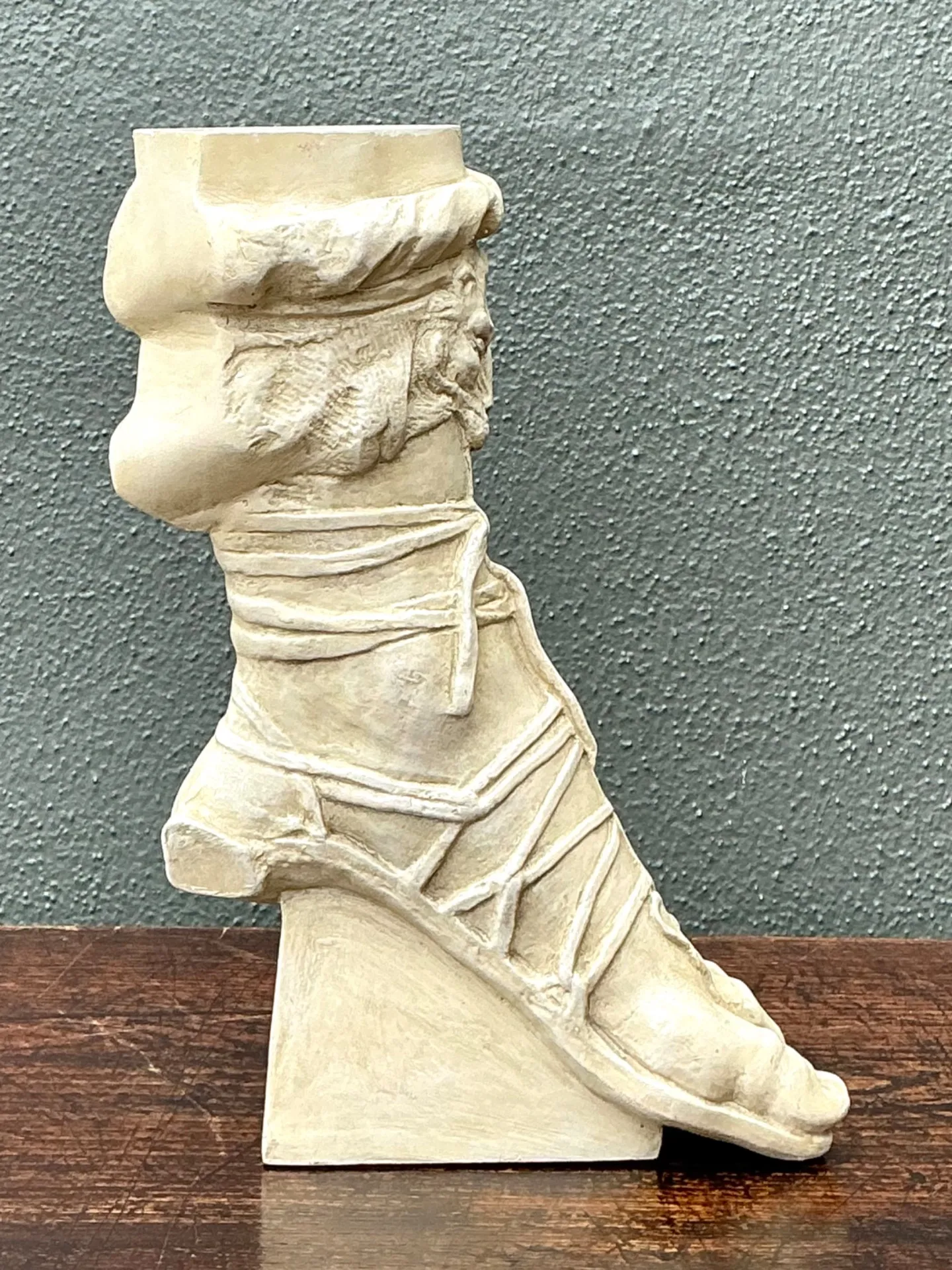 Vintage Plaster Roman Foot Sculpture — additional photo 2