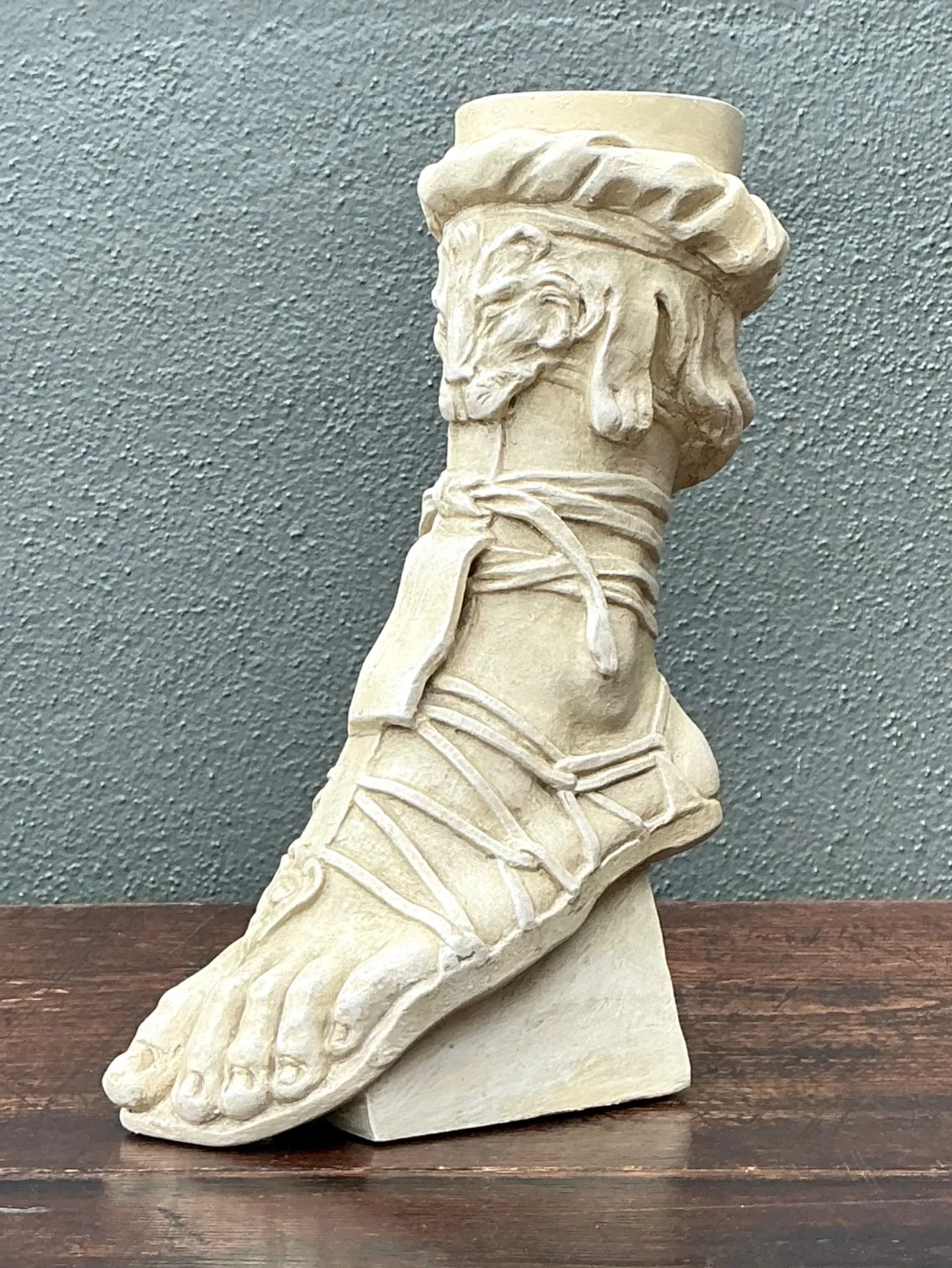 Vintage Plaster Roman Foot Sculpture — additional photo 5