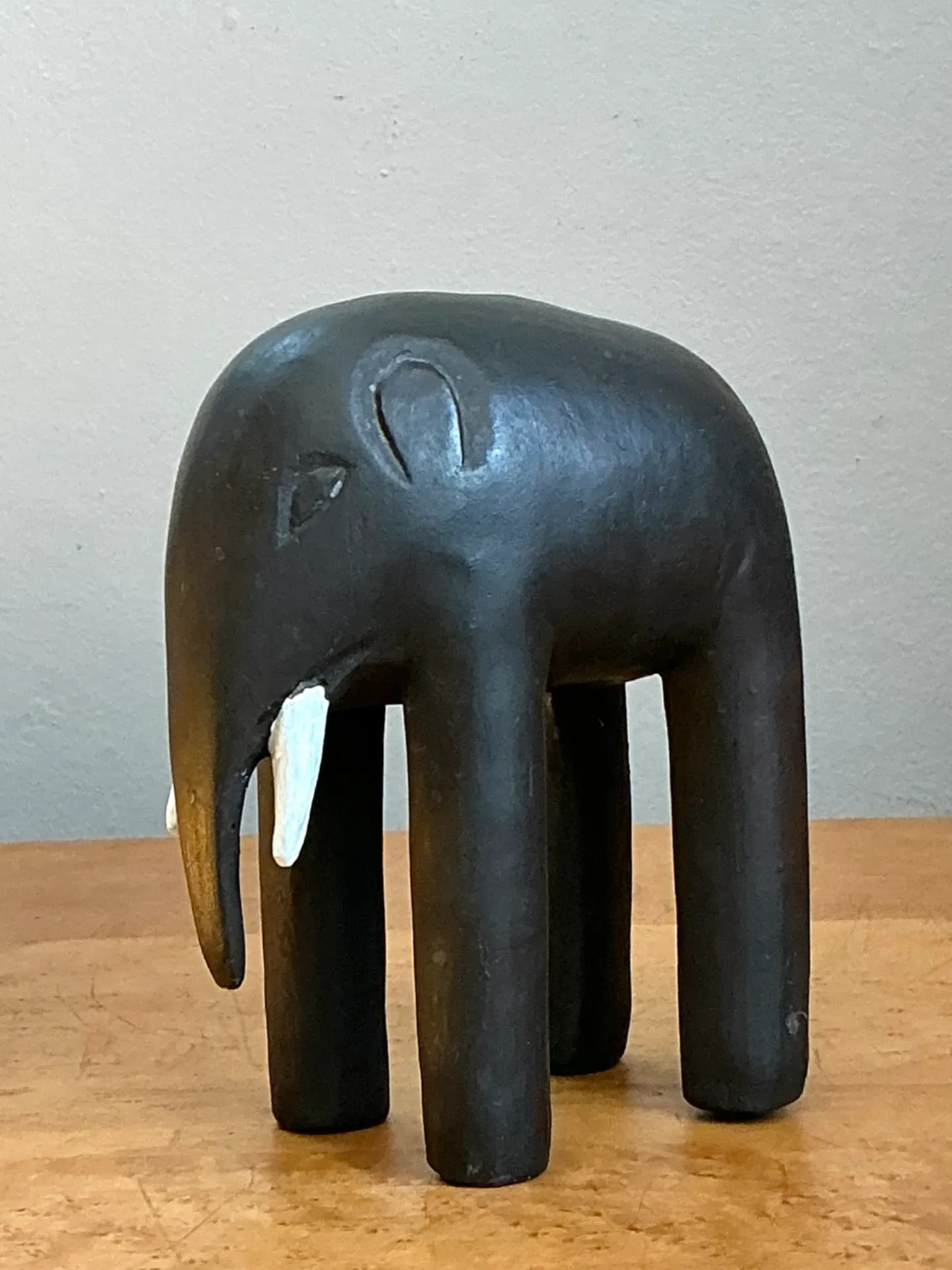 Vintage Wooden Elephant Figurine — additional photo 5