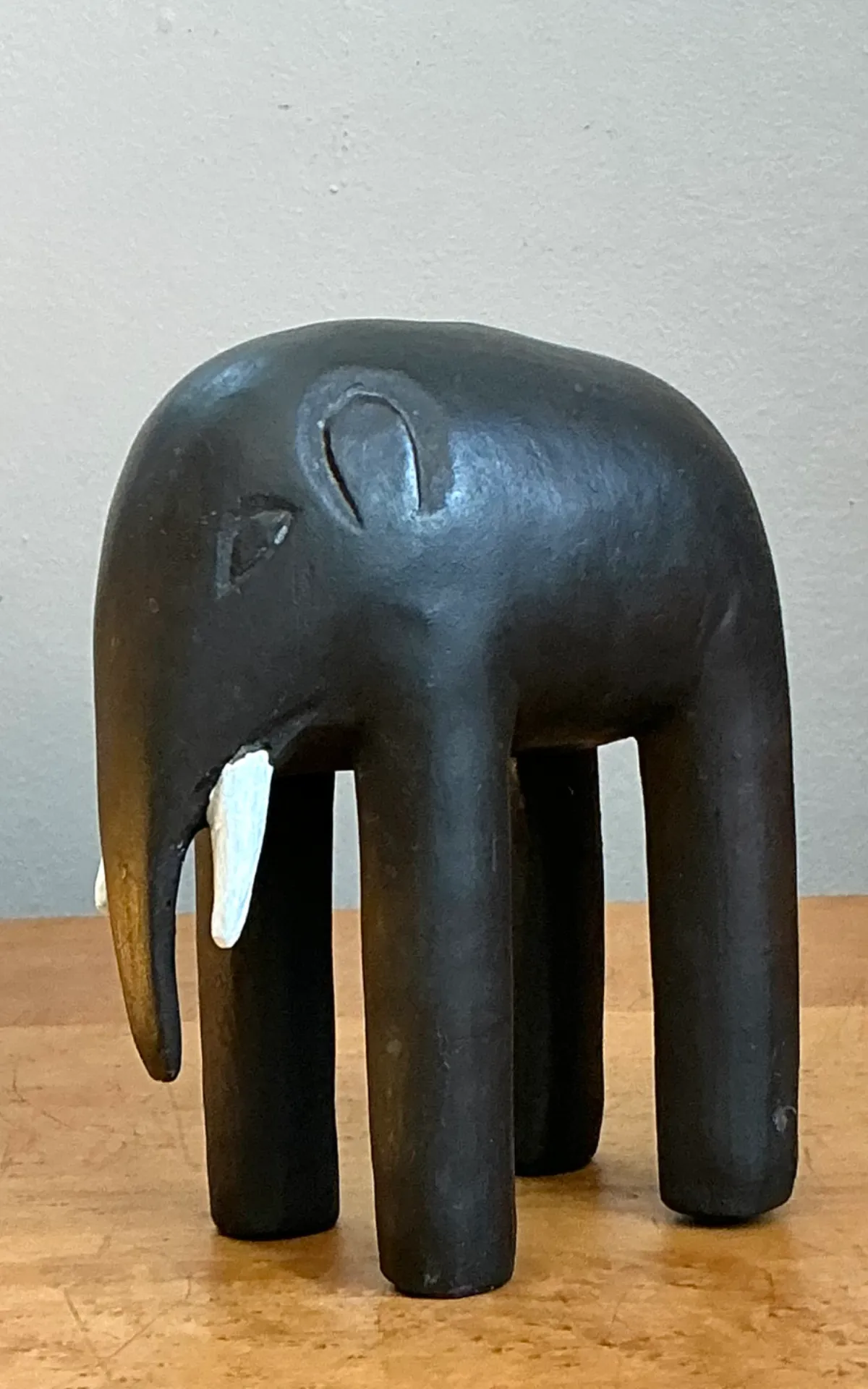 Vintage Wooden Elephant Figurine — additional photo 5