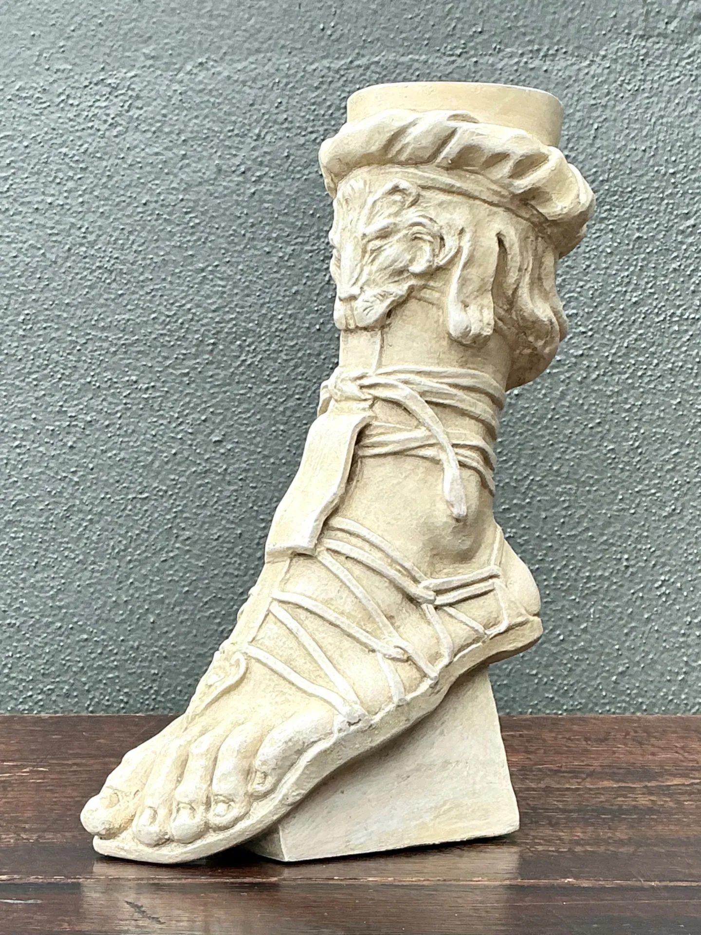 Vintage Plaster Roman Foot Sculpture — additional photo 6