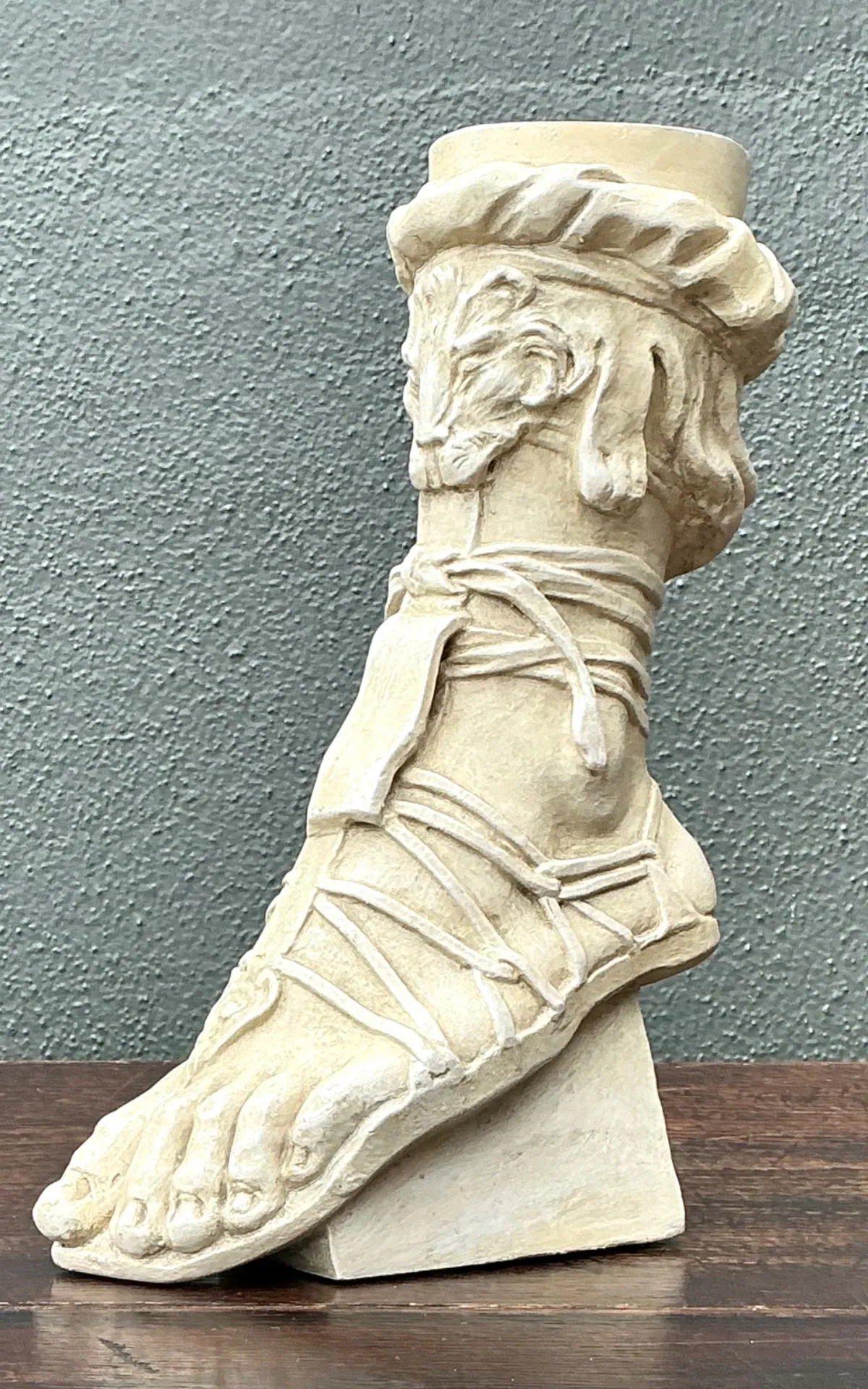 Vintage Plaster Roman Foot Sculpture — additional photo 6