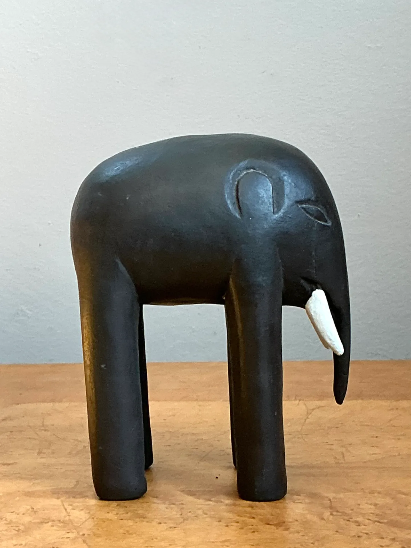 Vintage Wooden Elephant Figurine — additional photo 6