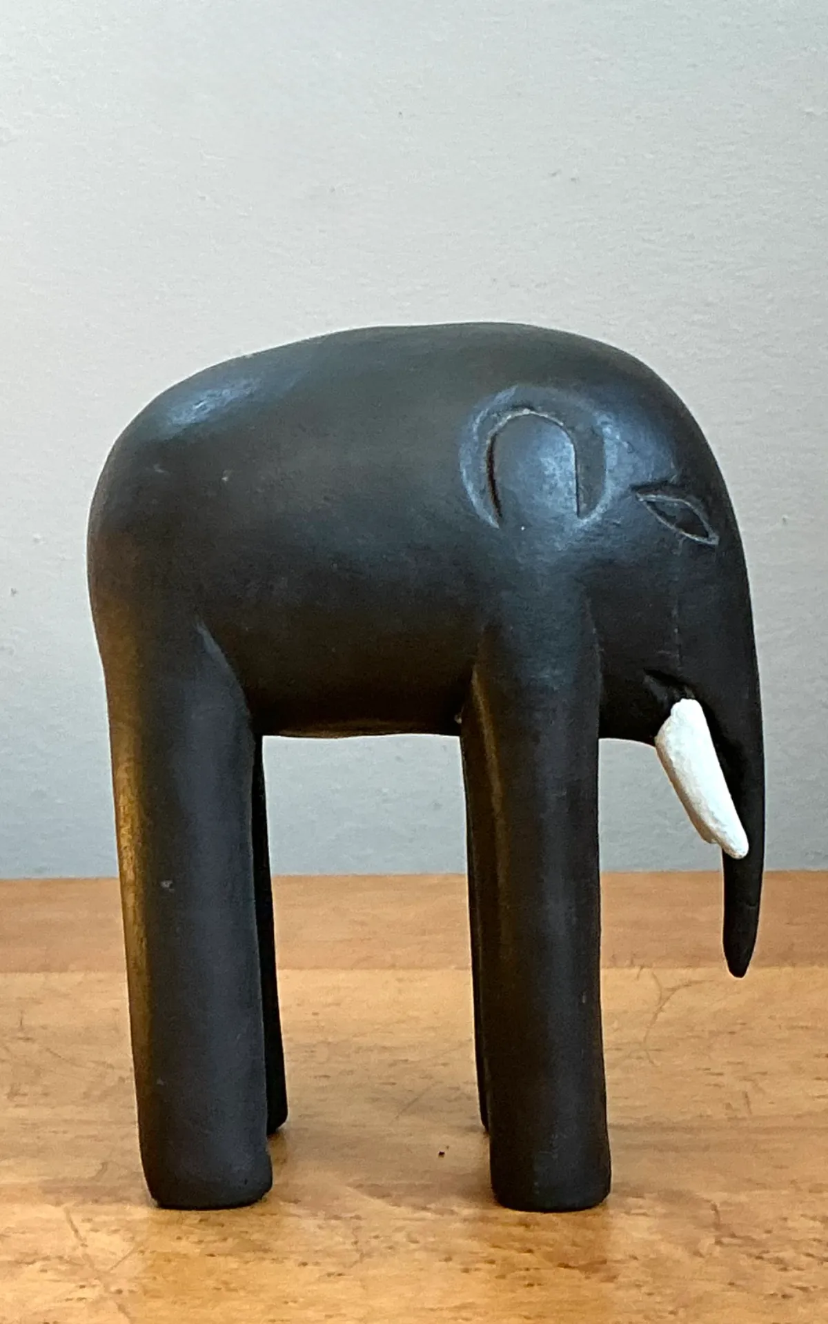 Vintage Wooden Elephant Figurine — additional photo 6