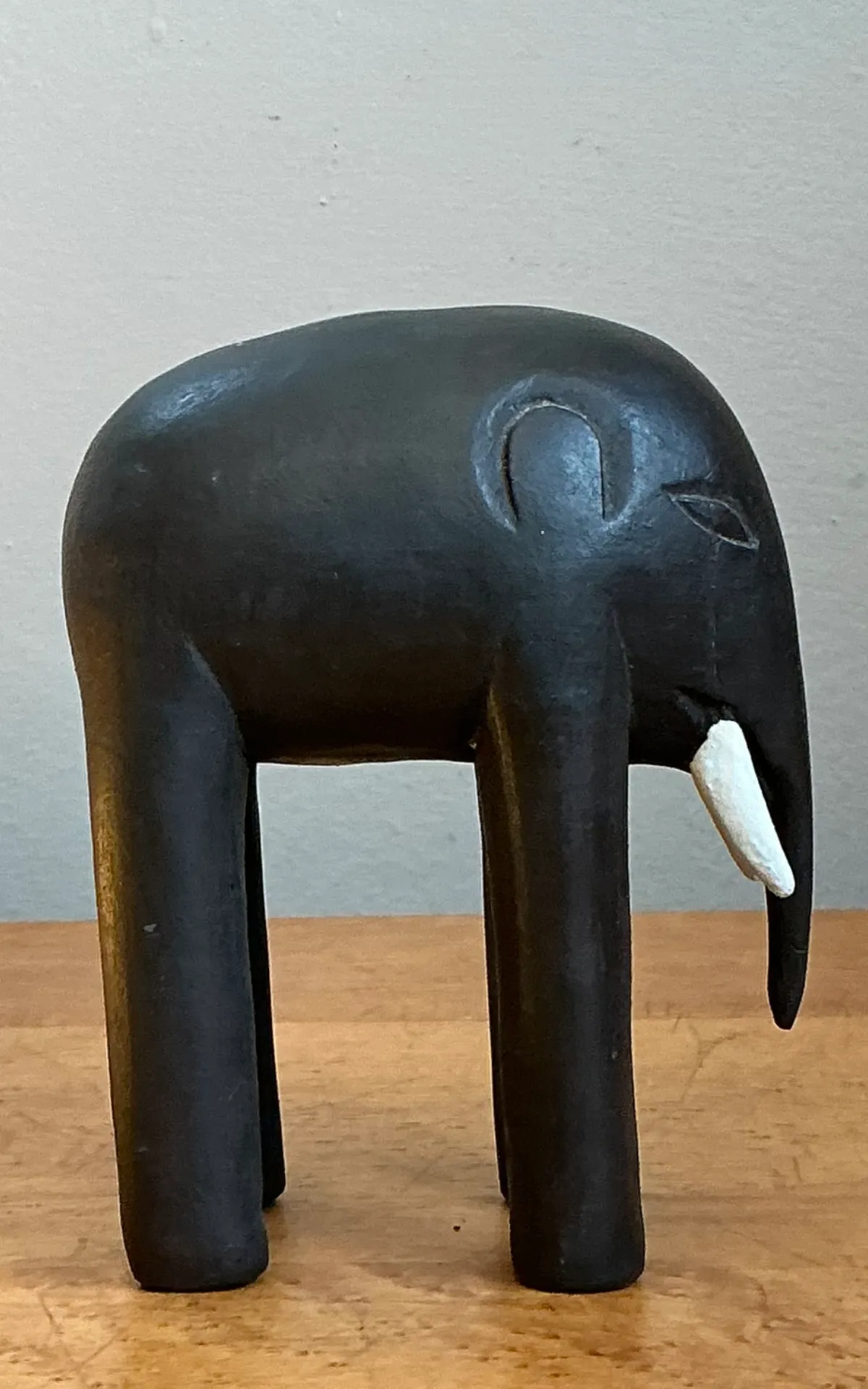 Vintage Wooden Elephant Figurine — additional photo 3
