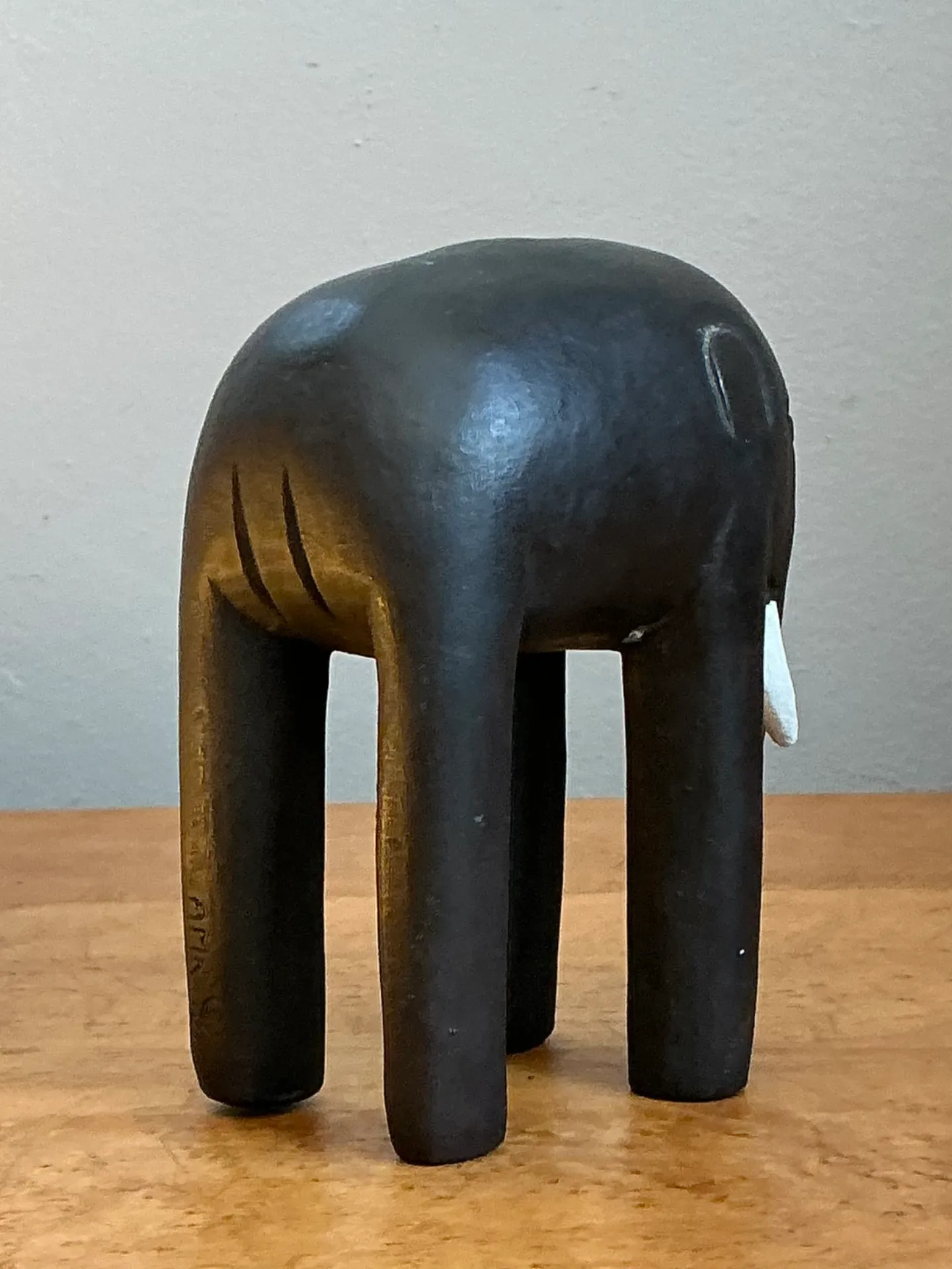 Vintage Wooden Elephant Figurine — additional photo 2