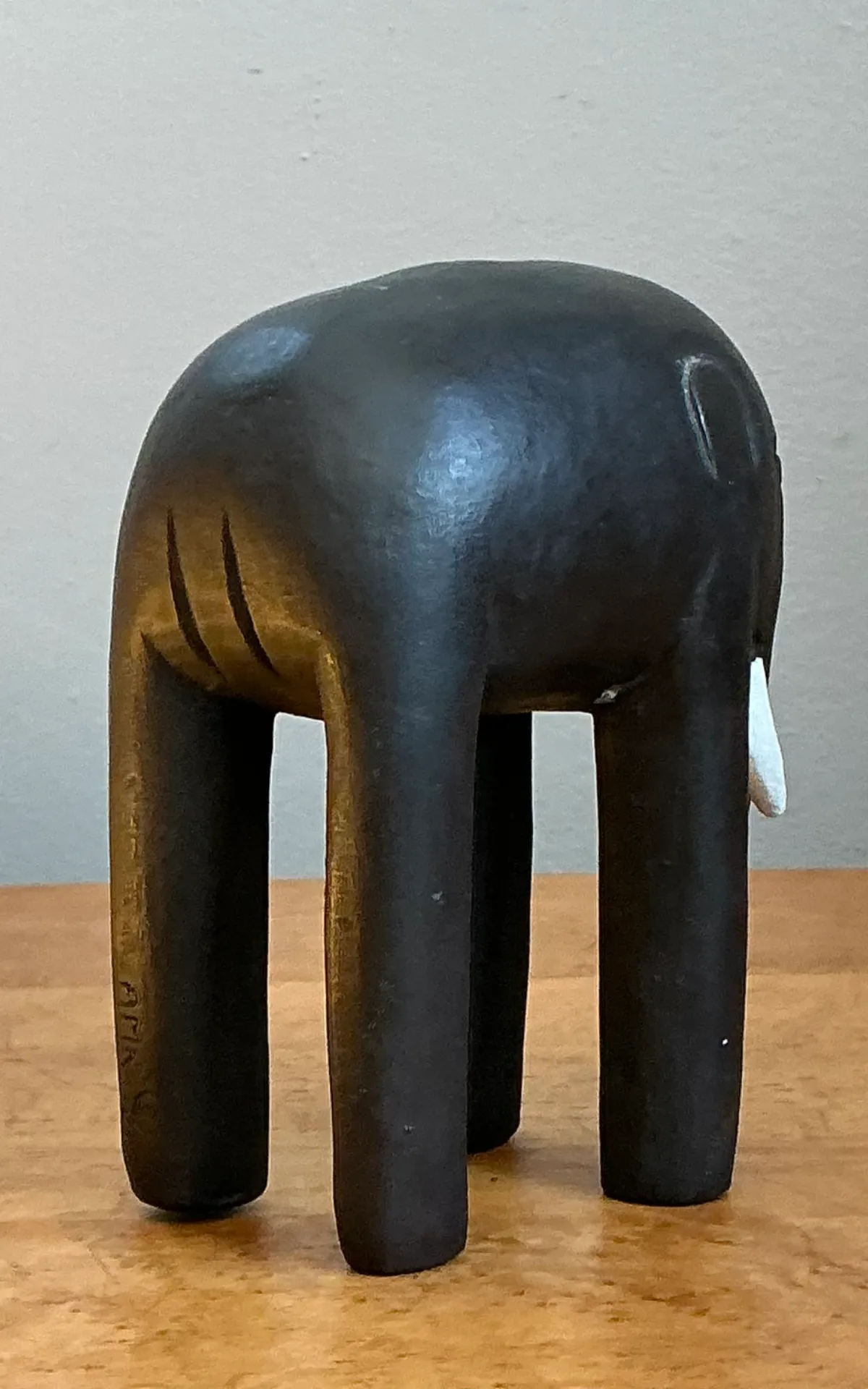 Vintage Wooden Elephant Figurine — additional photo 2