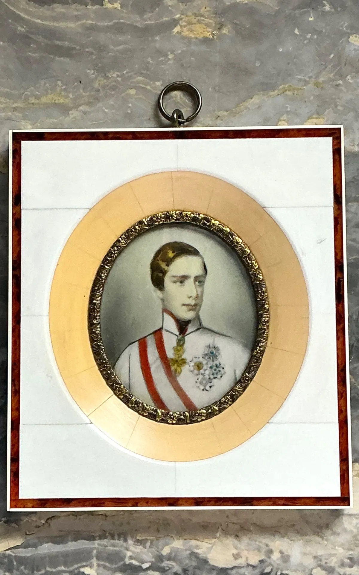 Vintage Hand-Painted Portrait Miniature