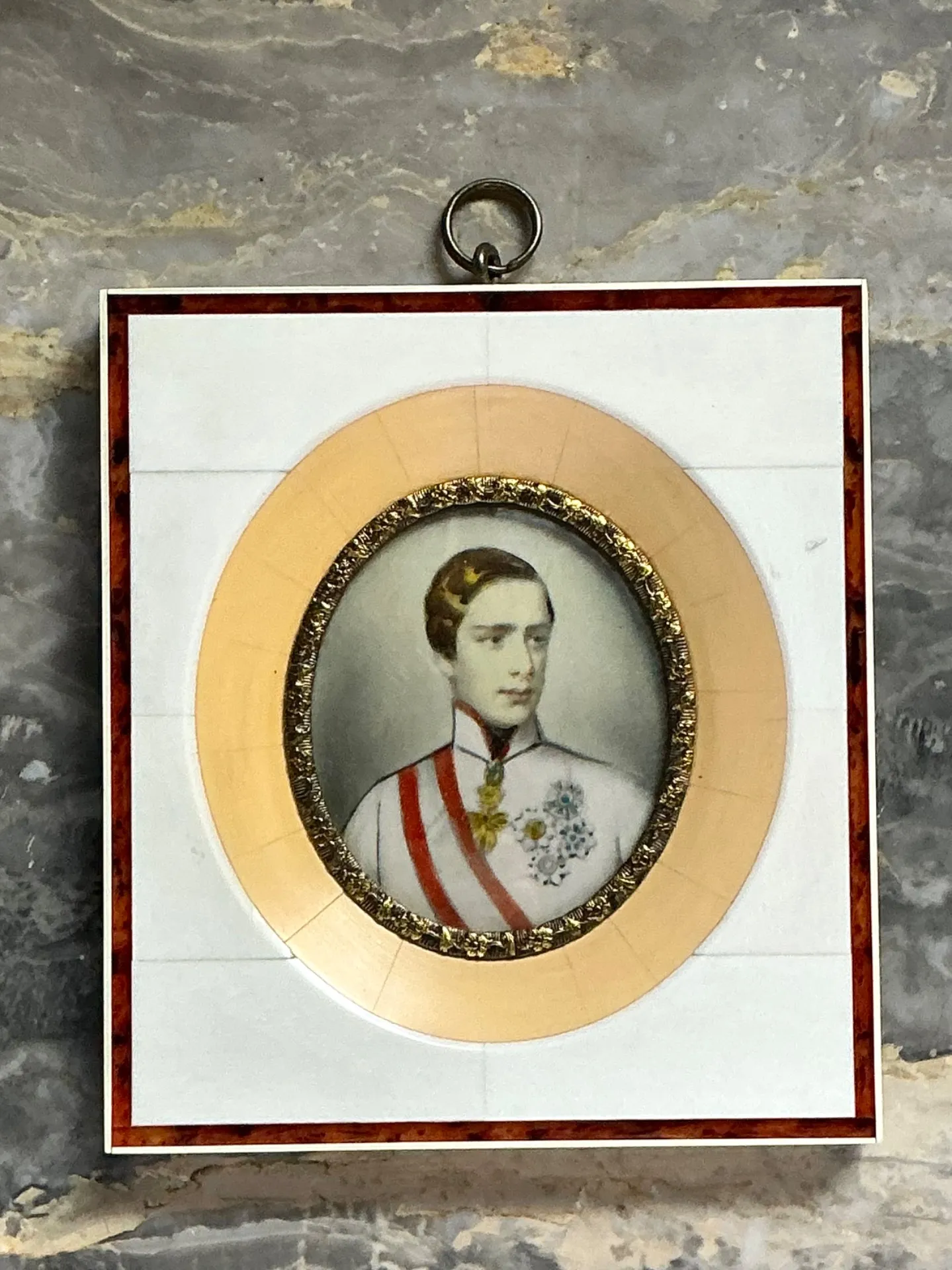 Vintage Hand-Painted Portrait Miniature — additional photo 2