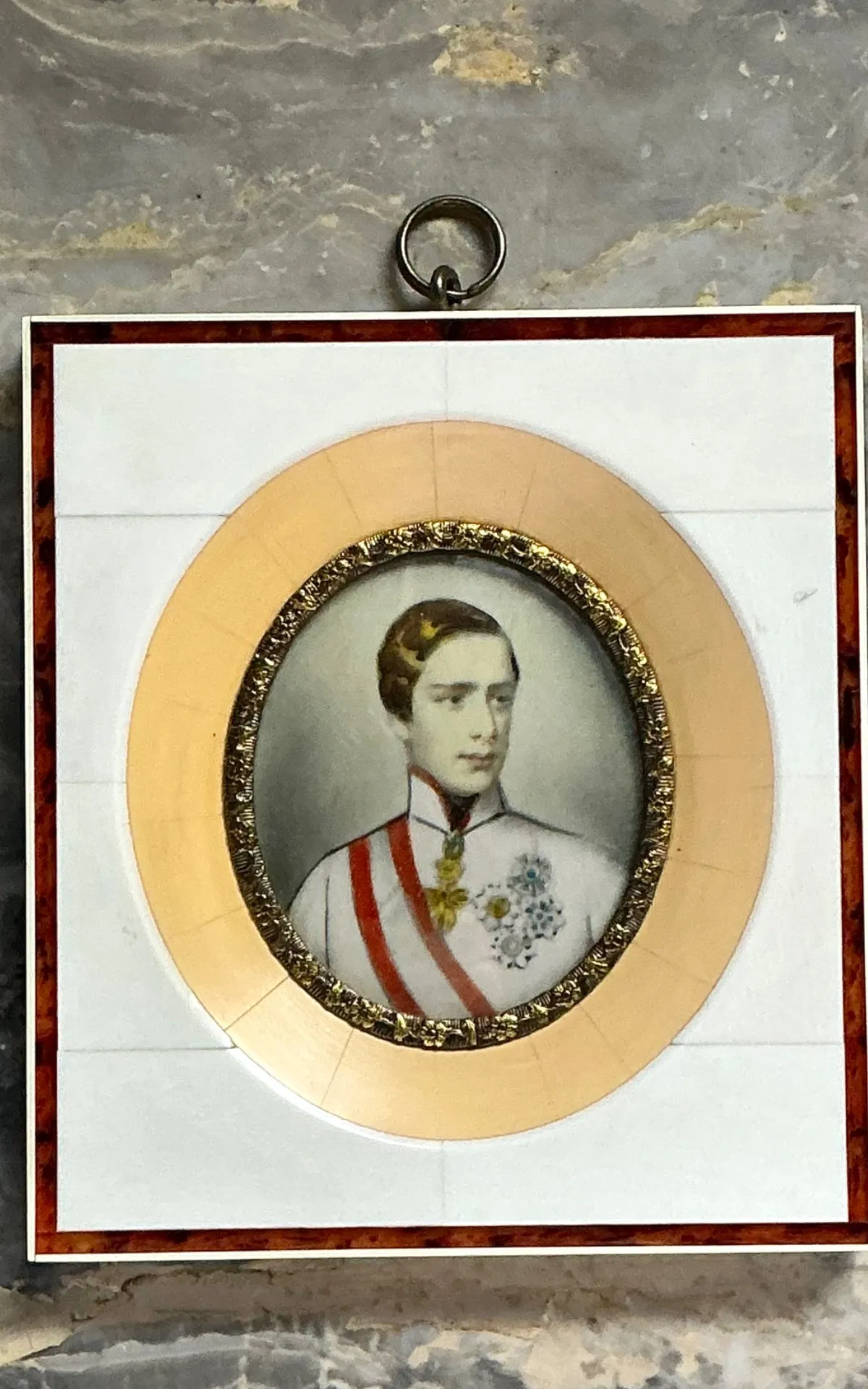 Vintage Hand-Painted Portrait Miniature — additional photo 2