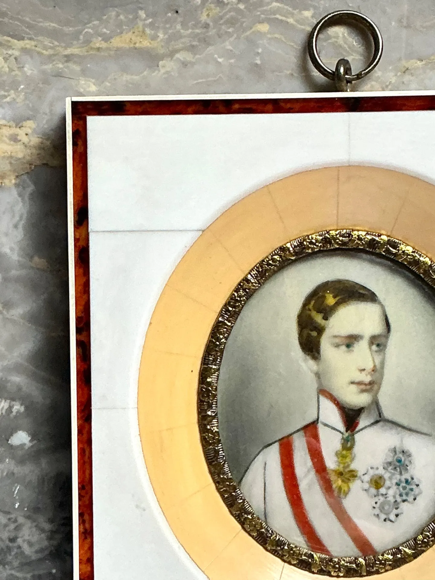 Vintage Hand-Painted Portrait Miniature — additional photo 5