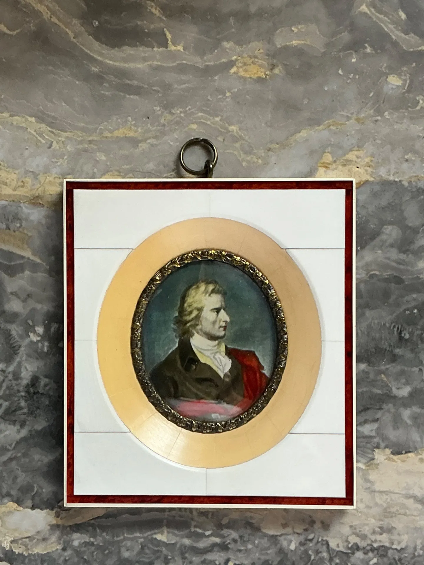 Vintage Hand-Painted Portrait Miniature — additional photo 1