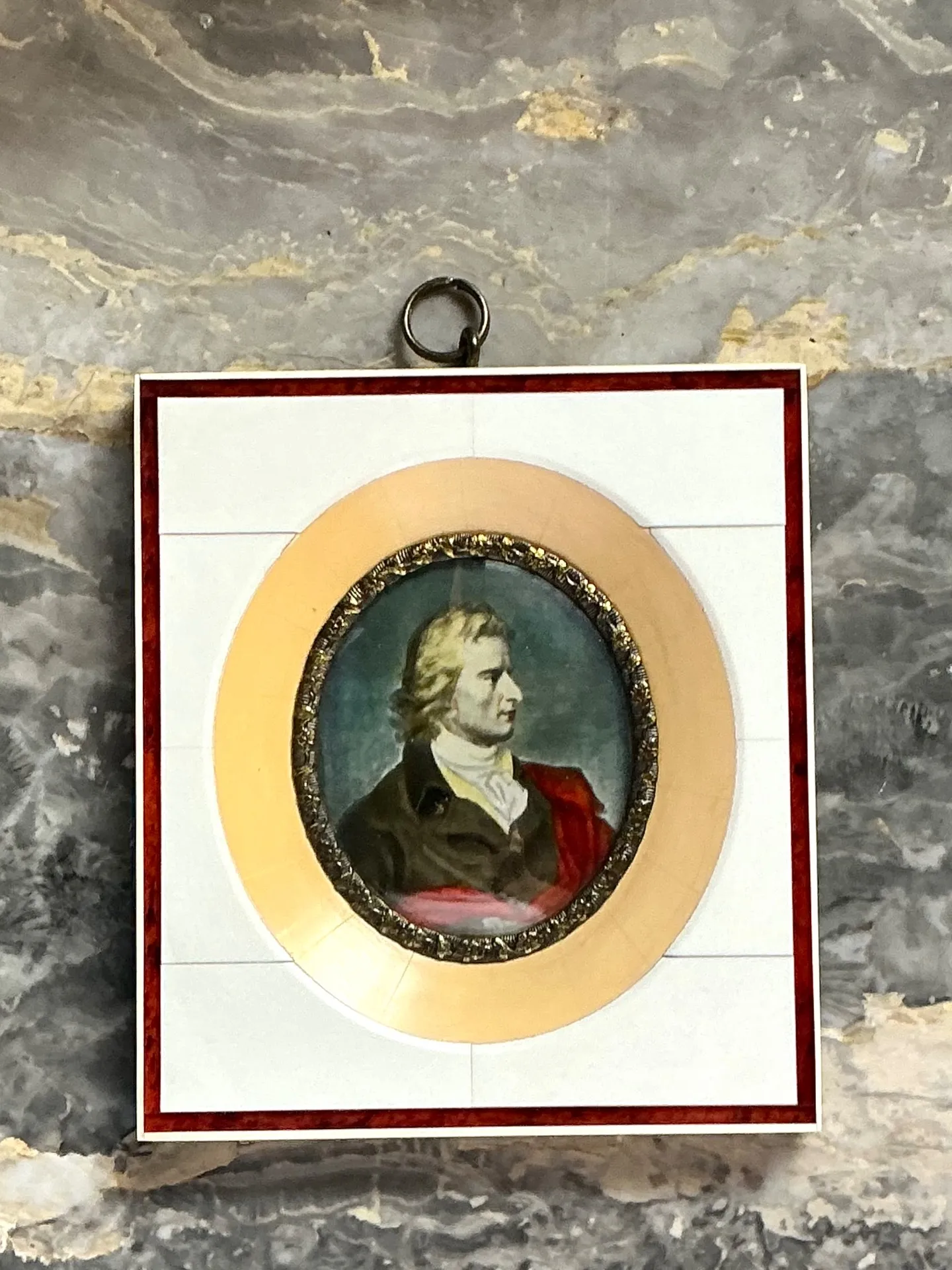 Vintage Hand-Painted Portrait Miniature — additional photo 3