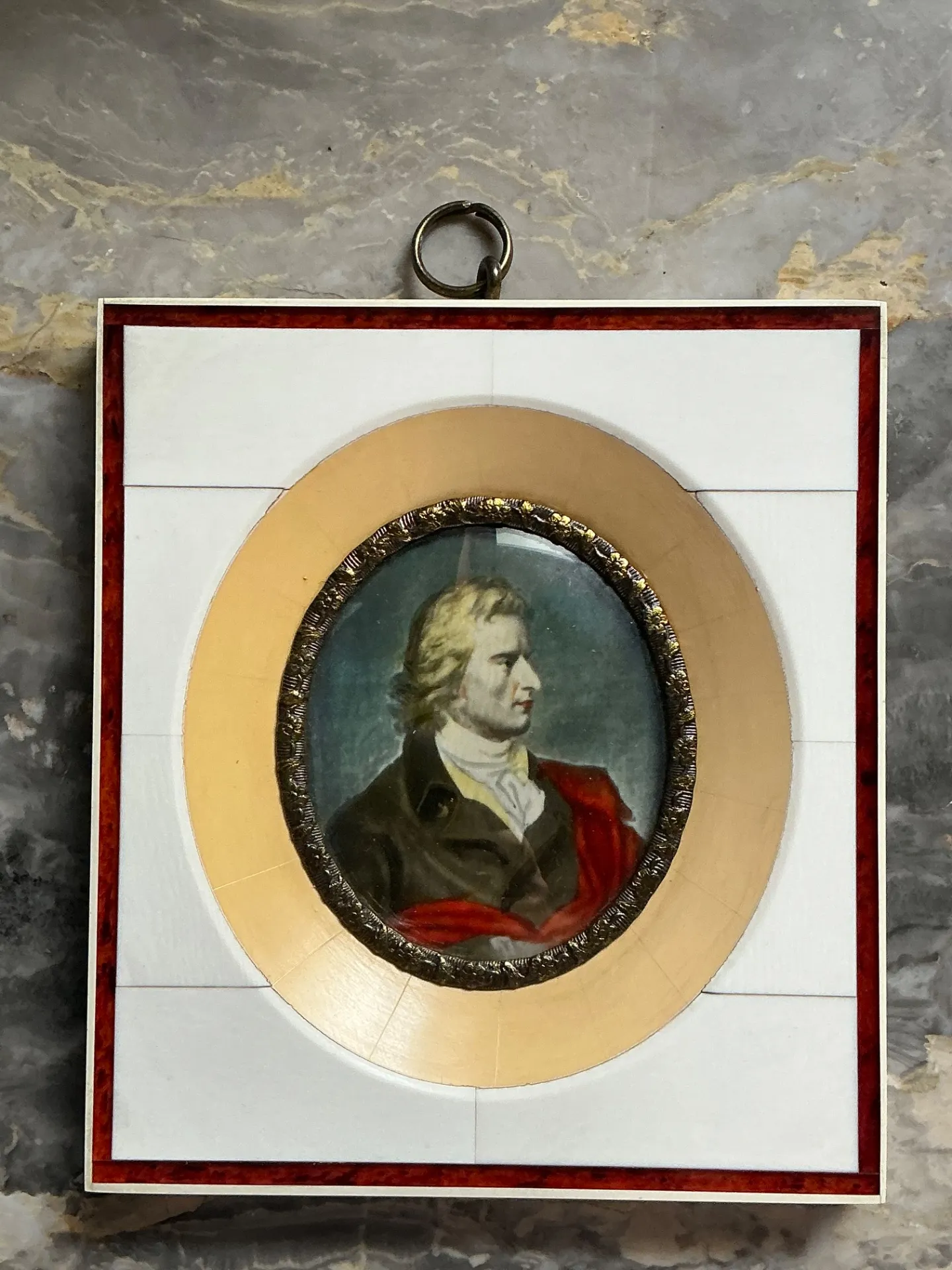 Vintage Hand-Painted Portrait Miniature — additional photo 2