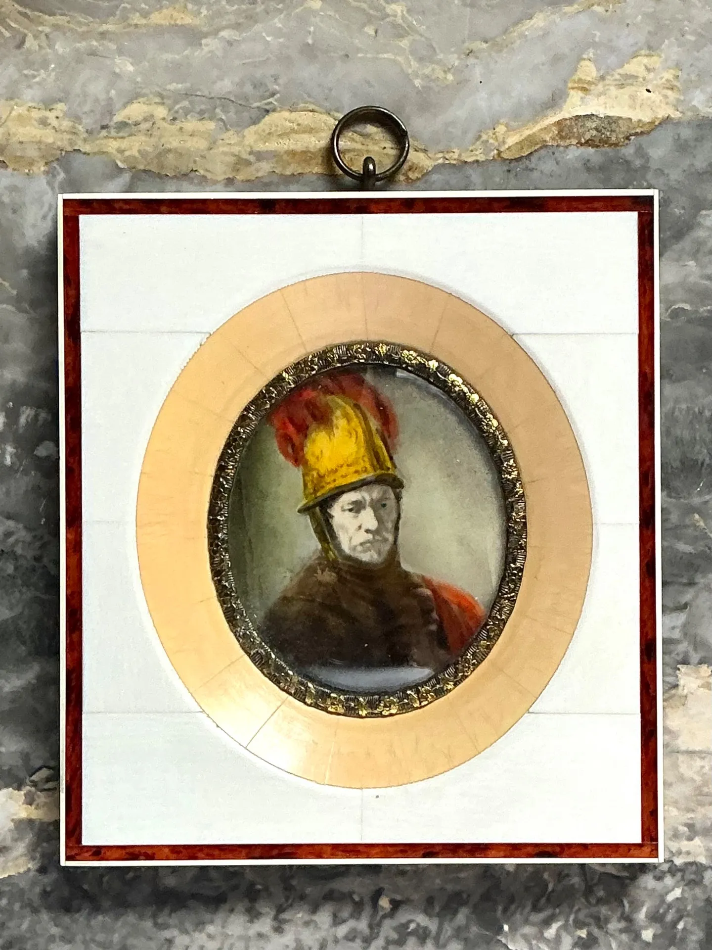 Vintage Hand-Painted Portrait Miniature — additional photo 1