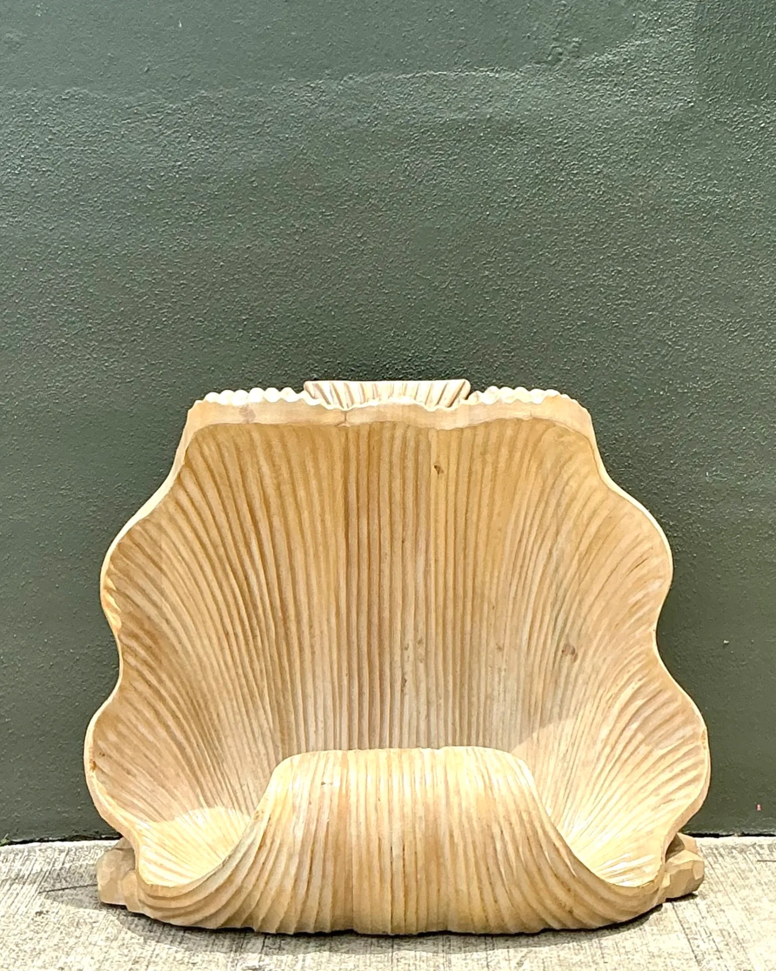 Vintage Natural Shell Carved Console Pedestal — additional photo 2