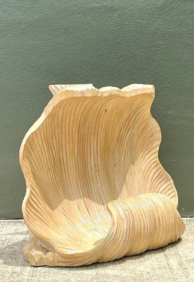 Vintage Natural Shell Carved Console Pedestal — additional photo 8