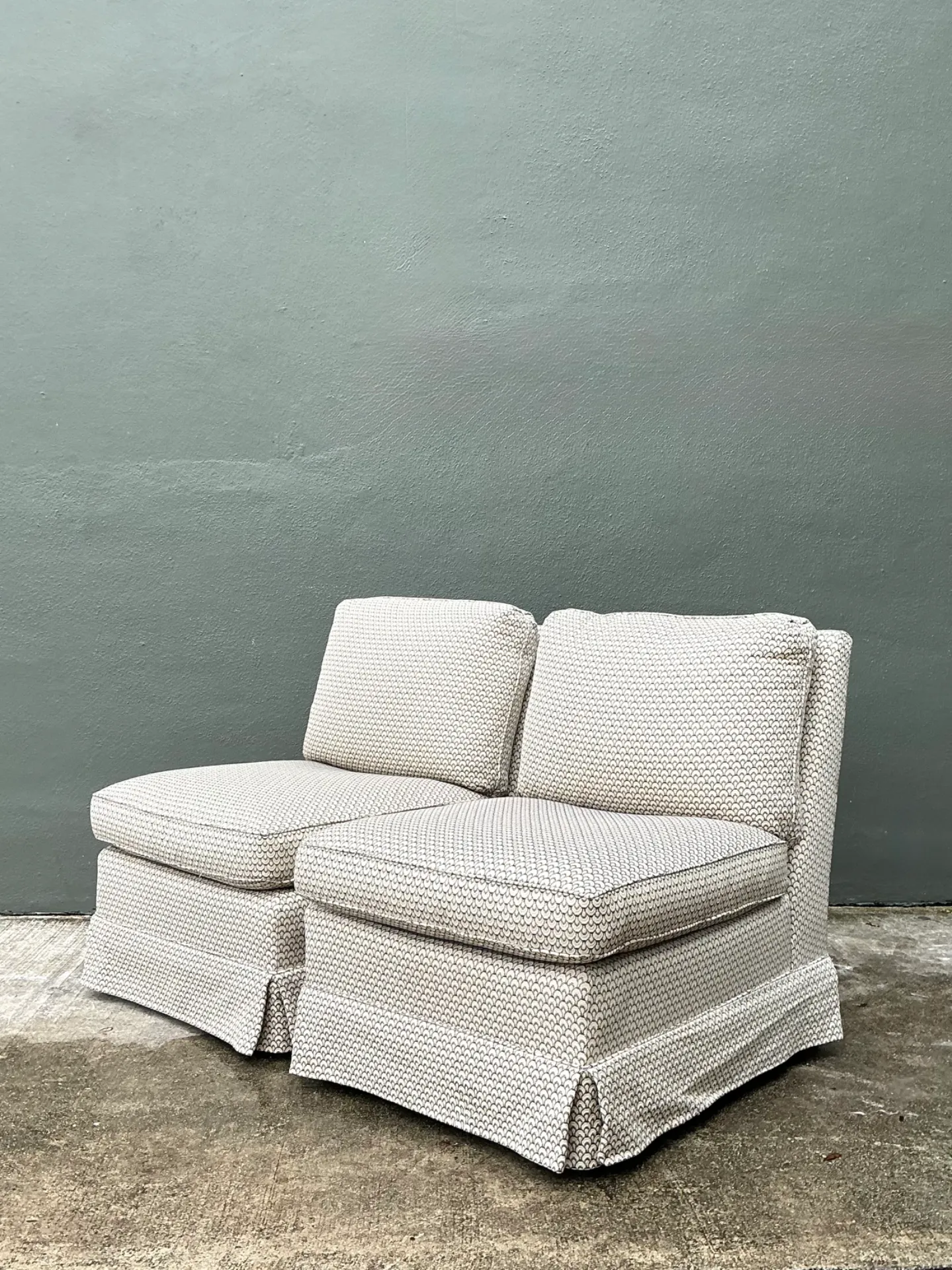 Vintage Upholstered Slipper Chairs - Pair — additional photo 2