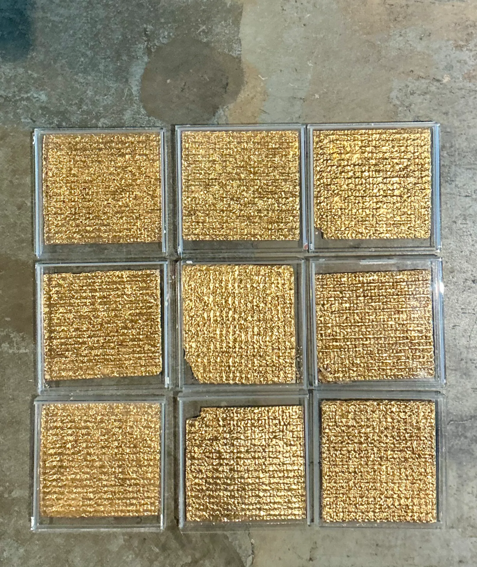 Vintage Signed Judi Harvest “Edible Icons” Gold Plated Matzoh - Set Of 9 — additional photo 3
