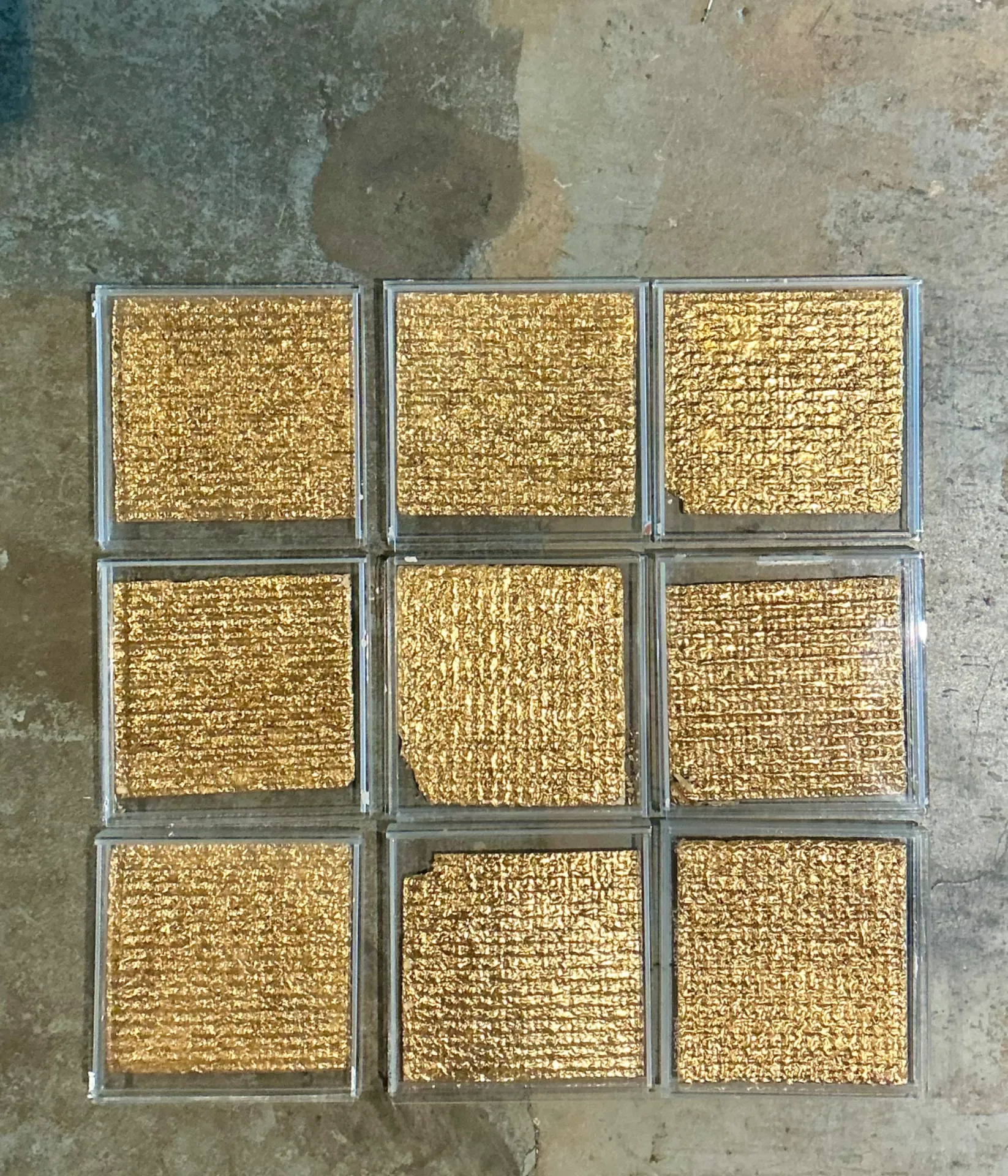 Vintage Signed Judi Harvest “Edible Icons” Gold Plated Matzoh - Set Of 9 — additional photo 1