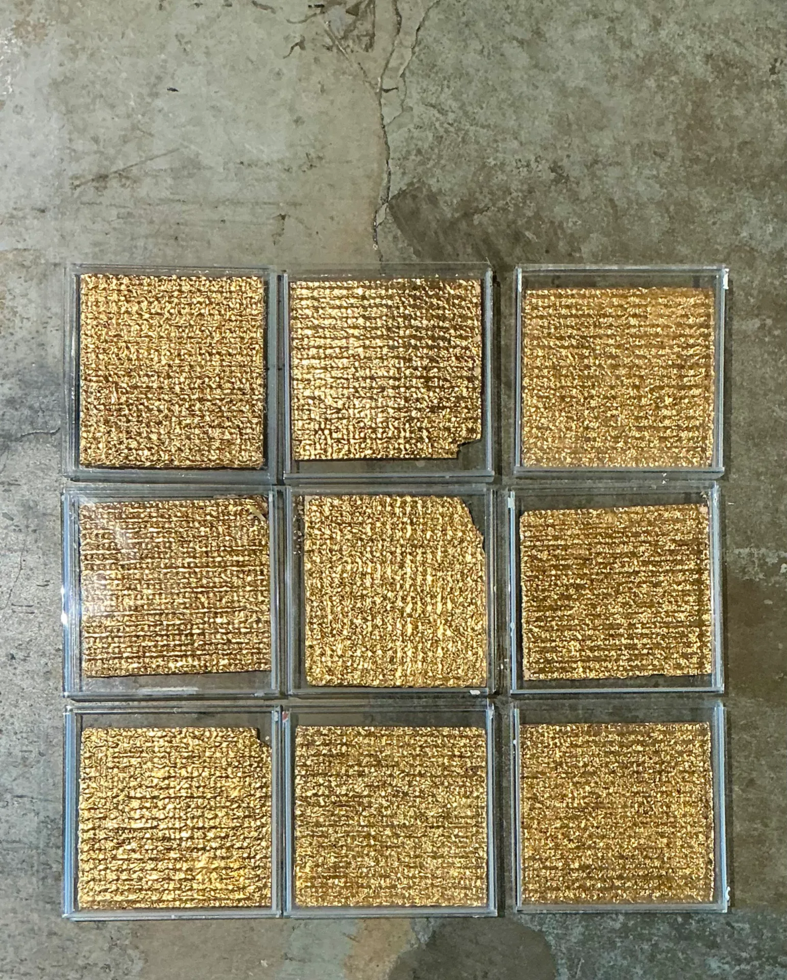 Vintage Signed Judi Harvest “Edible Icons” Gold Plated Matzoh - Set Of 9 — additional photo 4