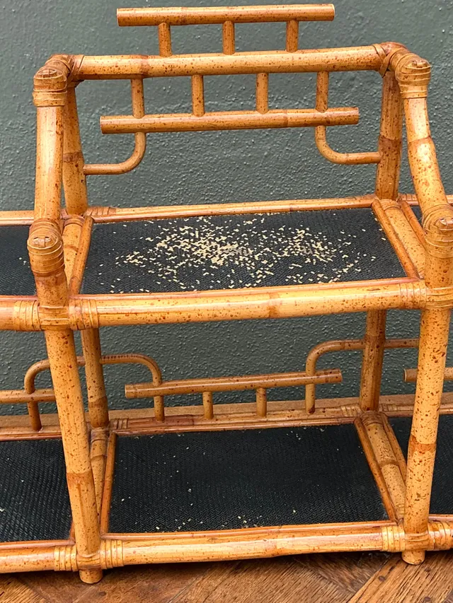 Vintage Bamboo and Rattan Tabletop Display — additional photo 7