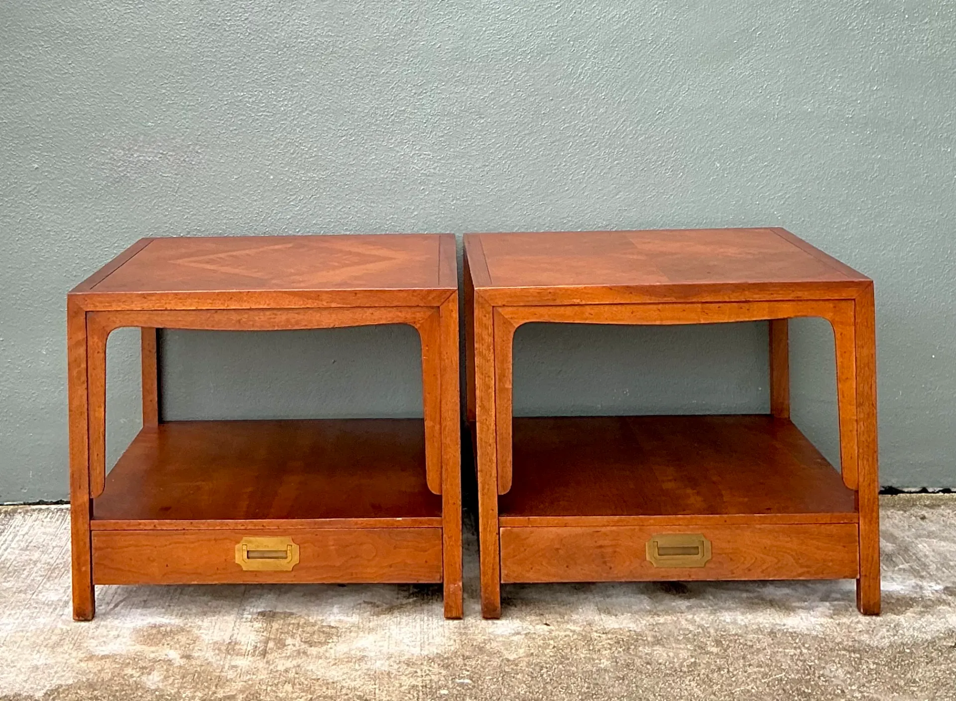 Vintage Baker Milling Road Campaign Side Tables - A Pair — additional photo 7
