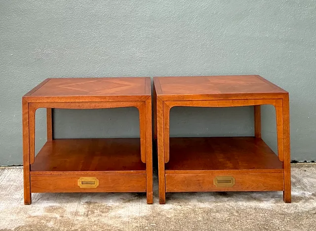Vintage Baker Milling Road Campaign Side Tables - A Pair — additional photo 7
