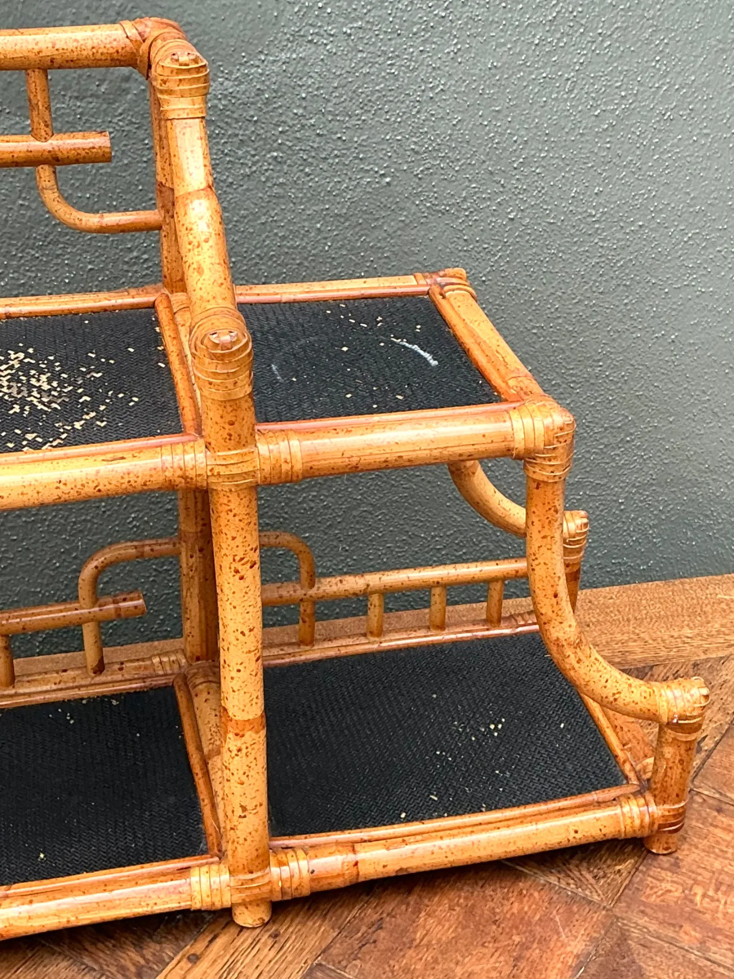 Vintage Bamboo and Rattan Tabletop Display — additional photo 3