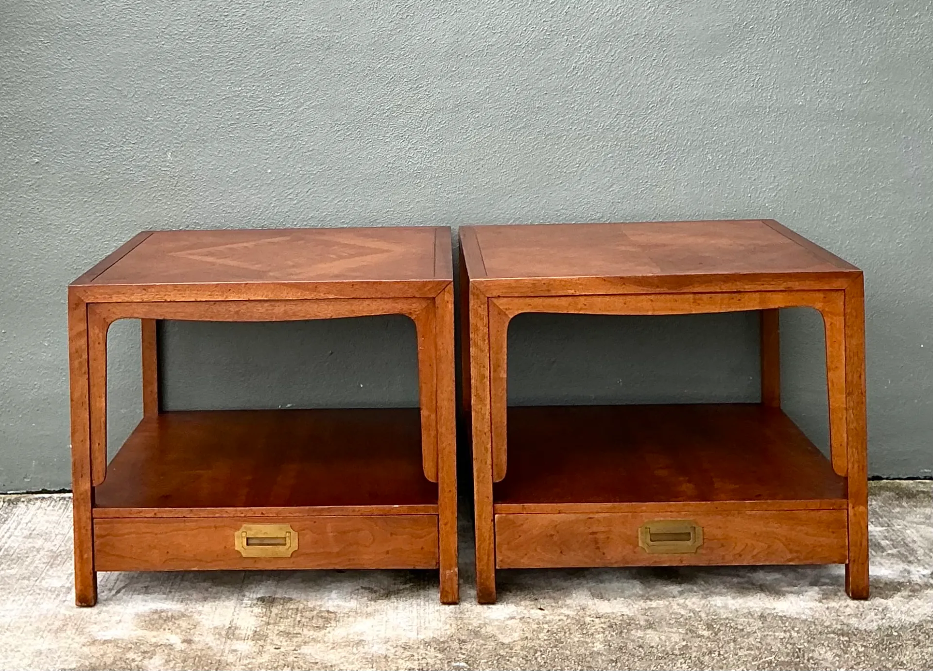 Vintage Baker Milling Road Campaign Side Tables - A Pair — additional photo 6