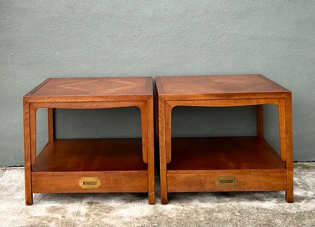Vintage Baker Milling Road Campaign Side Tables - A Pair — additional photo 6