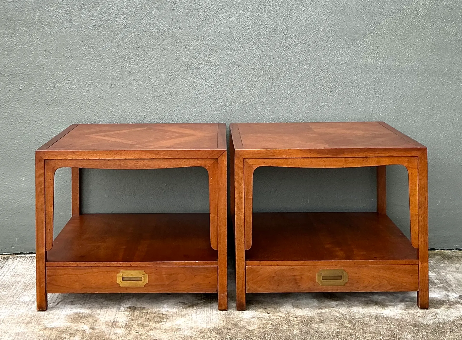 Vintage Baker Milling Road Campaign Side Tables - A Pair — additional photo 4