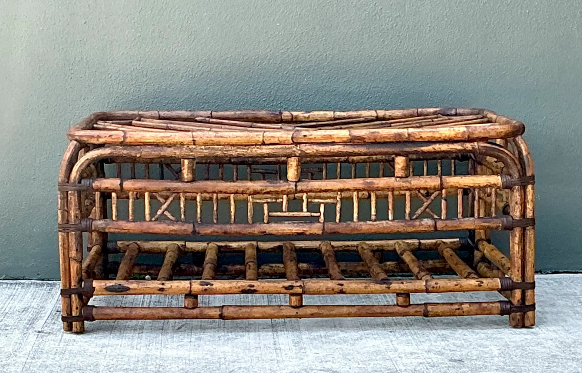 Vintage Brighton Rattan Coffee Table — additional photo 1