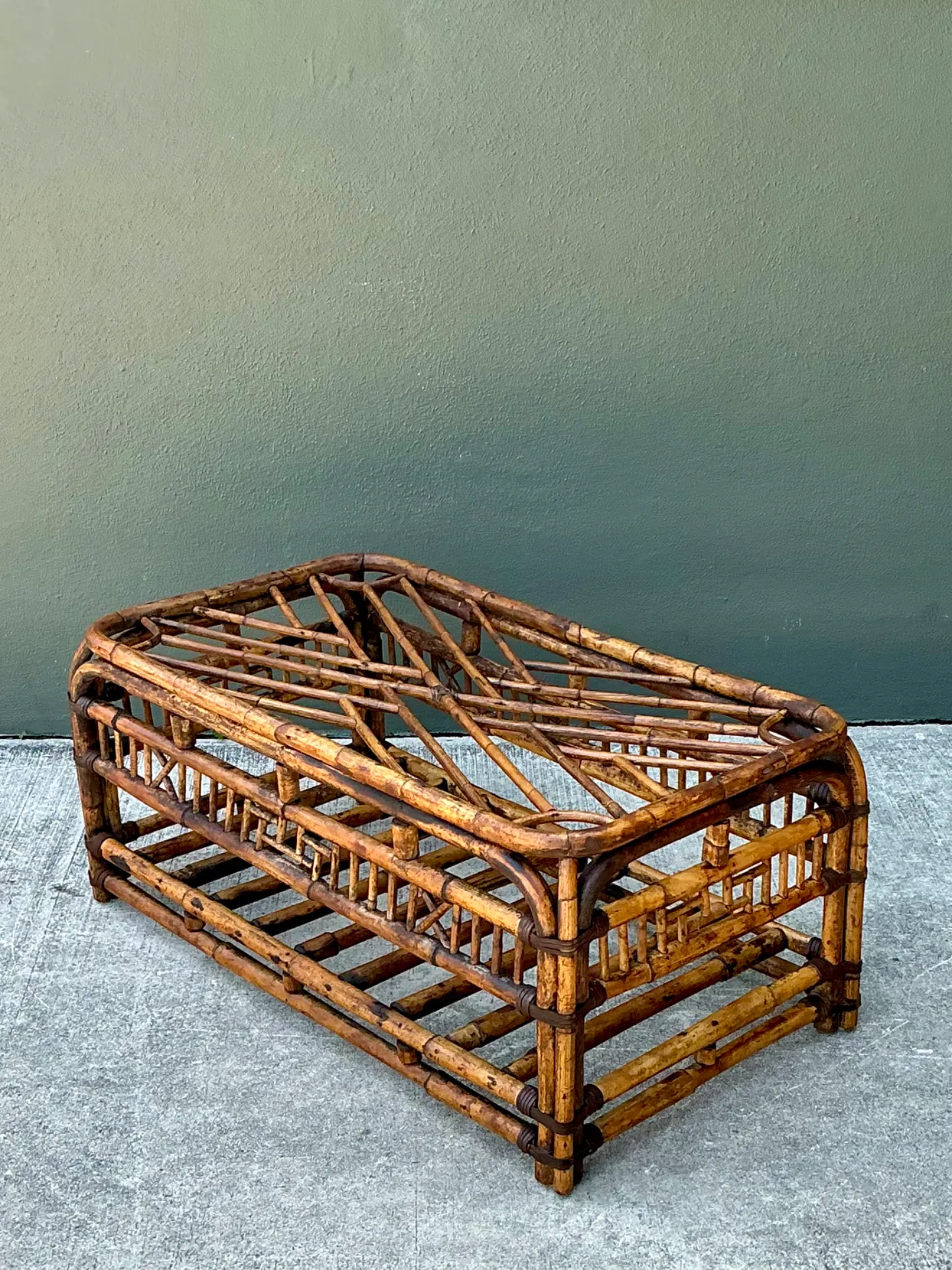 Vintage Brighton Rattan Coffee Table — additional photo 2