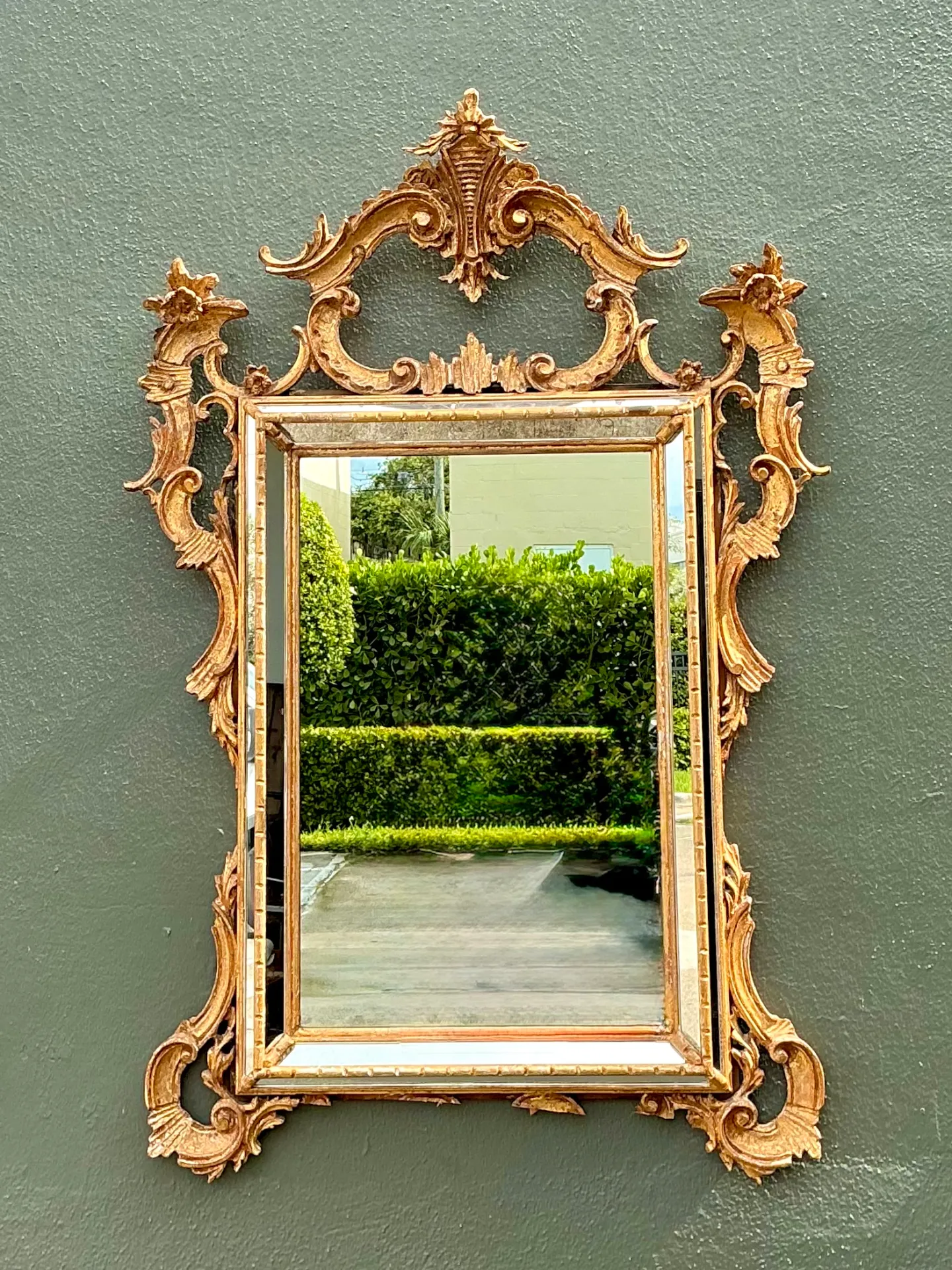 Vintage LaBarge Gilt Carved Wood Mirror — additional photo 2