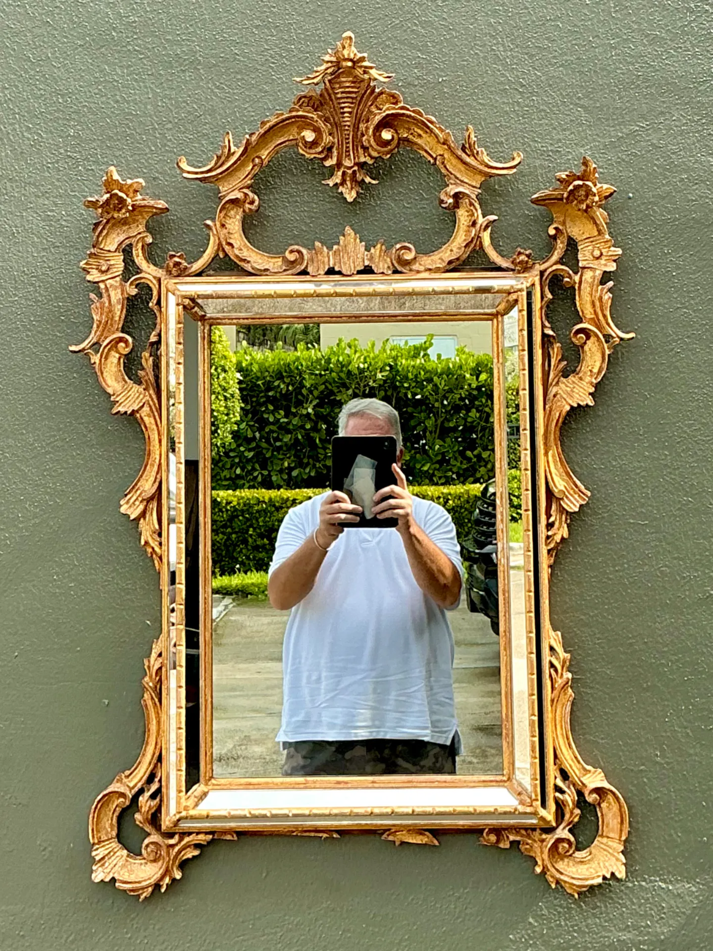 Vintage LaBarge Gilt Carved Wood Mirror — additional photo 5
