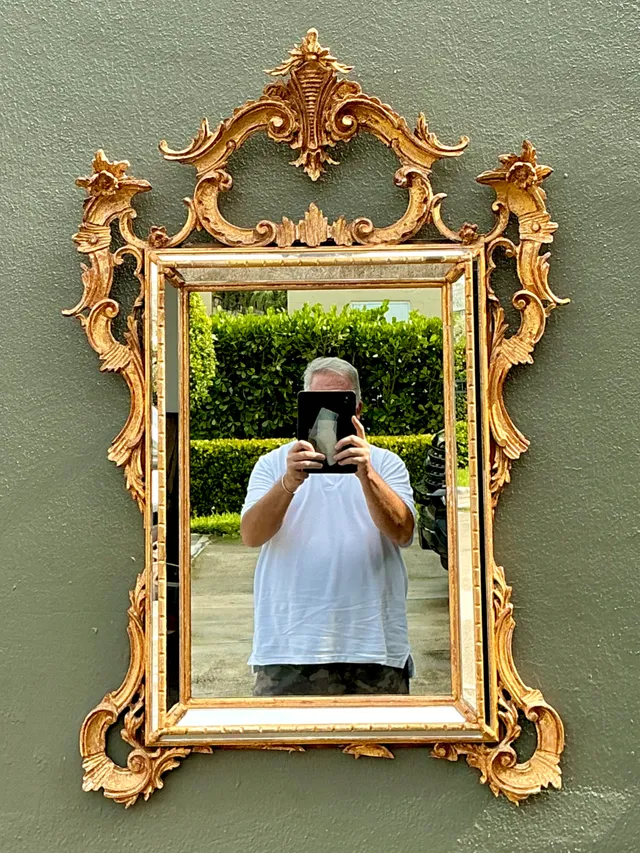 Vintage LaBarge Gilt Carved Wood Mirror — additional photo 5