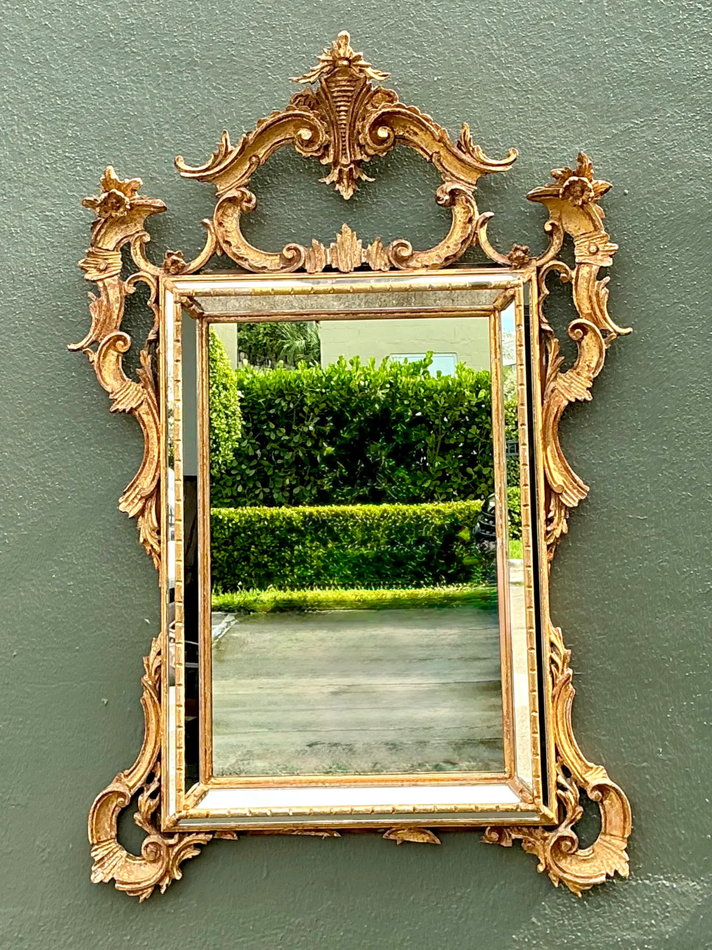 Vintage LaBarge Gilt Carved Wood Mirror — additional photo 3
