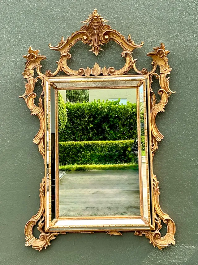Vintage LaBarge Gilt Carved Wood Mirror — additional photo 3