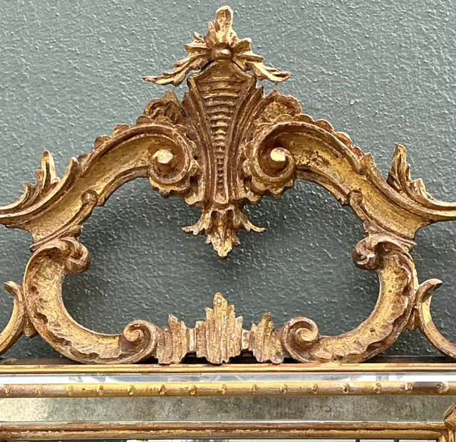 Vintage LaBarge Gilt Carved Wood Mirror — additional photo 6