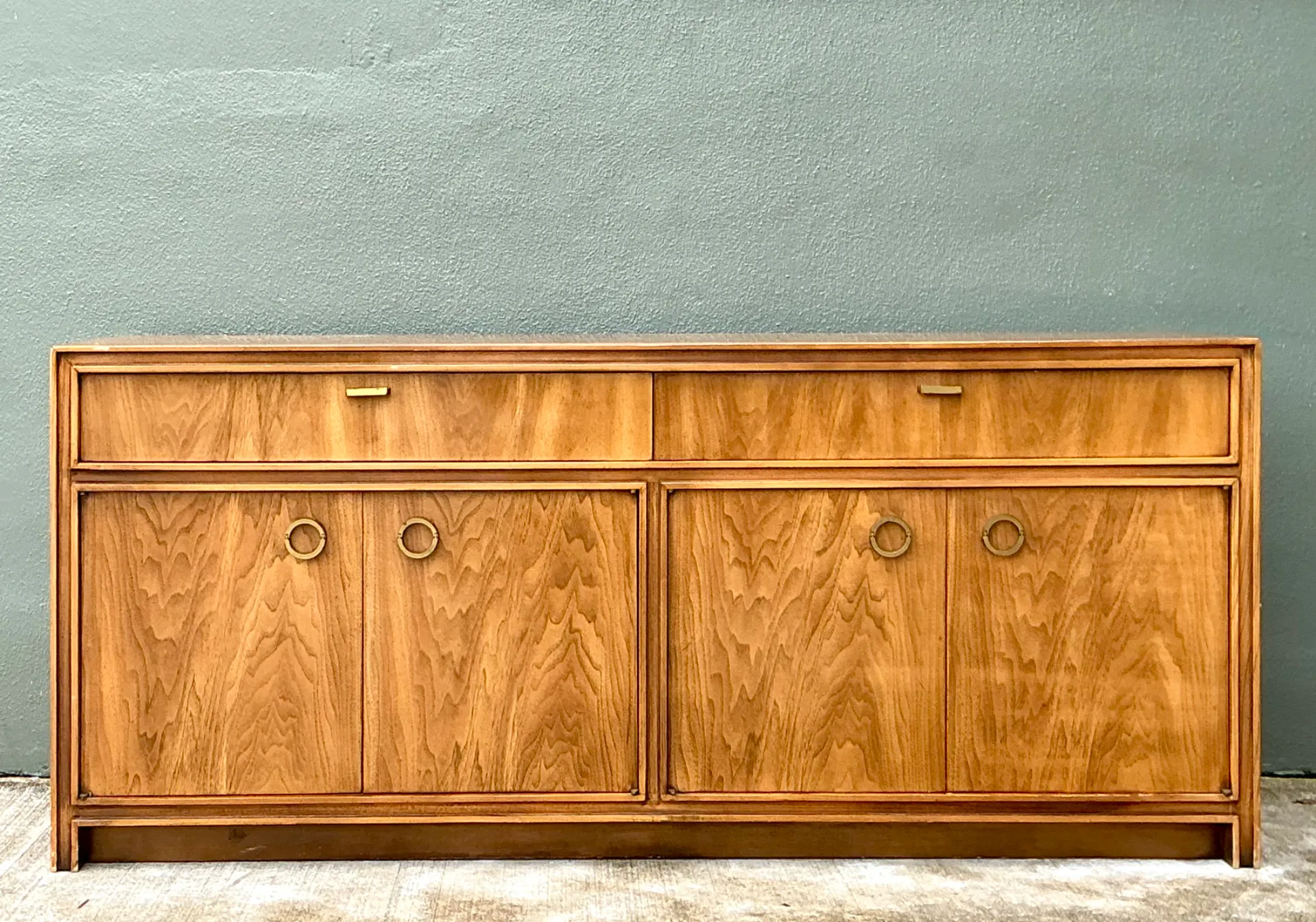 Vintage Campaign Credenza with Brass Accents — additional photo 2