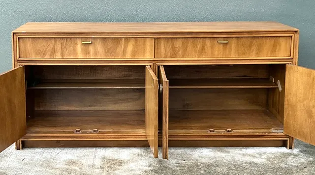 Vintage Campaign Credenza with Brass Accents — additional photo 7