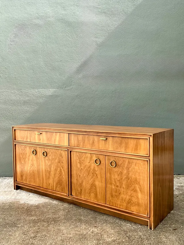 Vintage Campaign Credenza with Brass Accents — additional photo 6