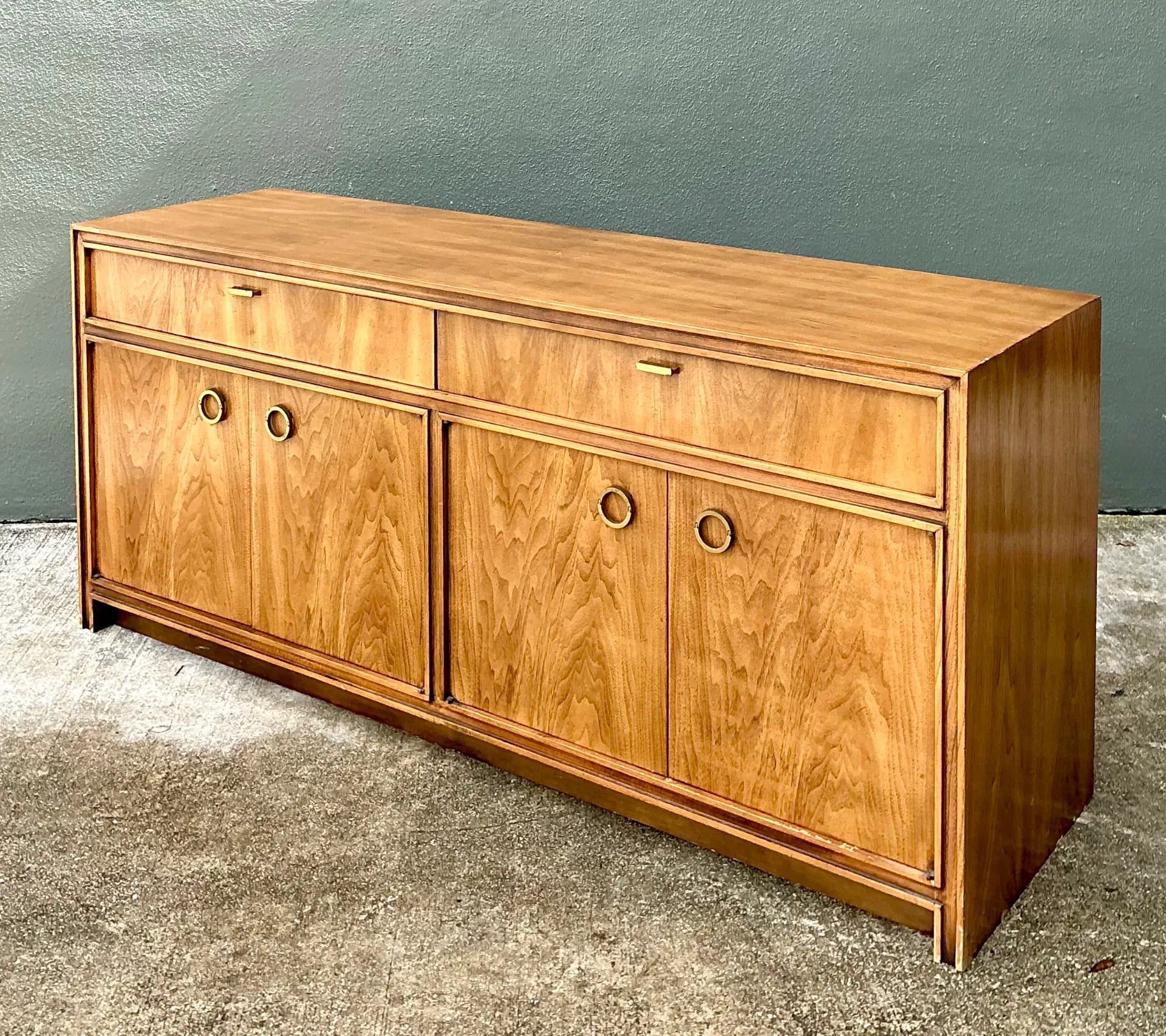 Vintage Campaign Credenza with Brass Accents — additional photo 3