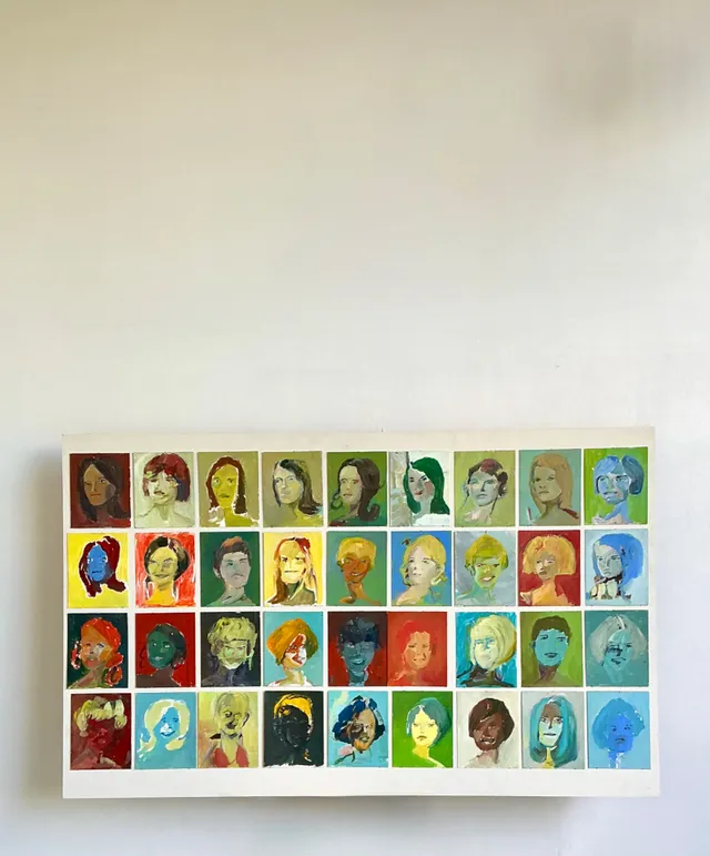 Vintage Original “Yearbook” Portrait Panels - Set Of 2 — additional photo 8