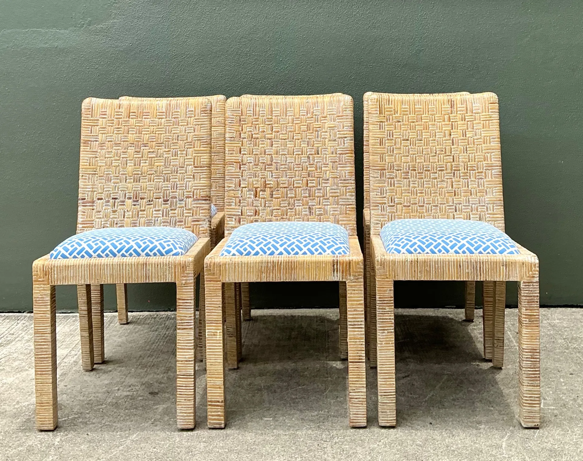 Vintage Woven Rattan Dining Chairs - Set of 6 — additional photo 5
