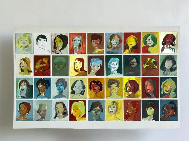 Vintage Original “Yearbook” Portrait Panels - Set Of 2 — additional photo 2