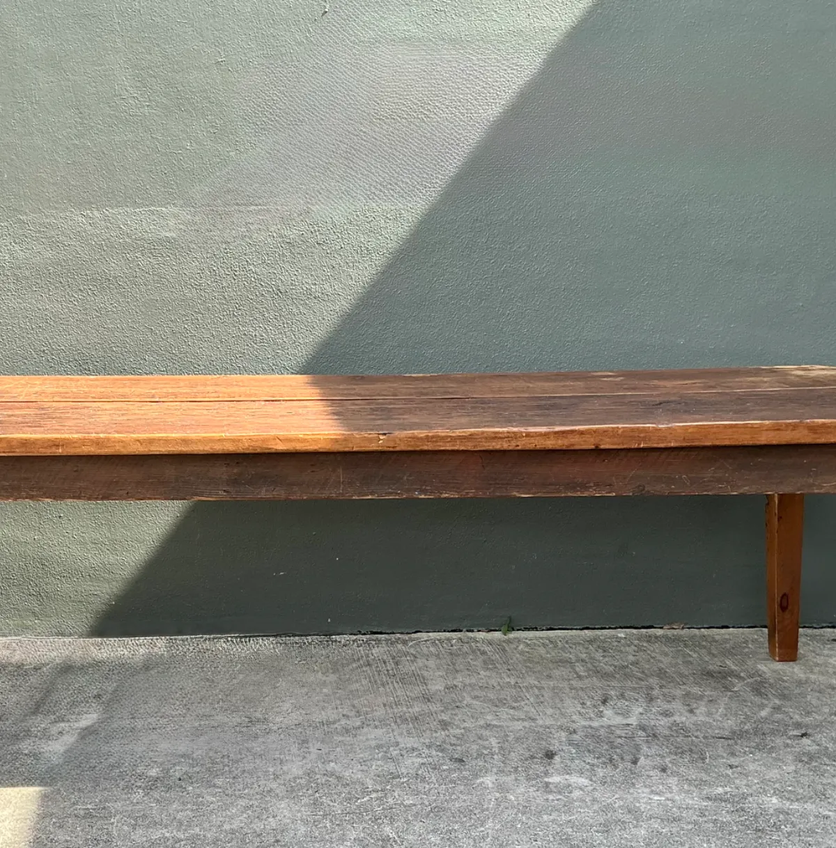 Vintage Rustic Wide Plank Wood Farm Table — additional photo 4